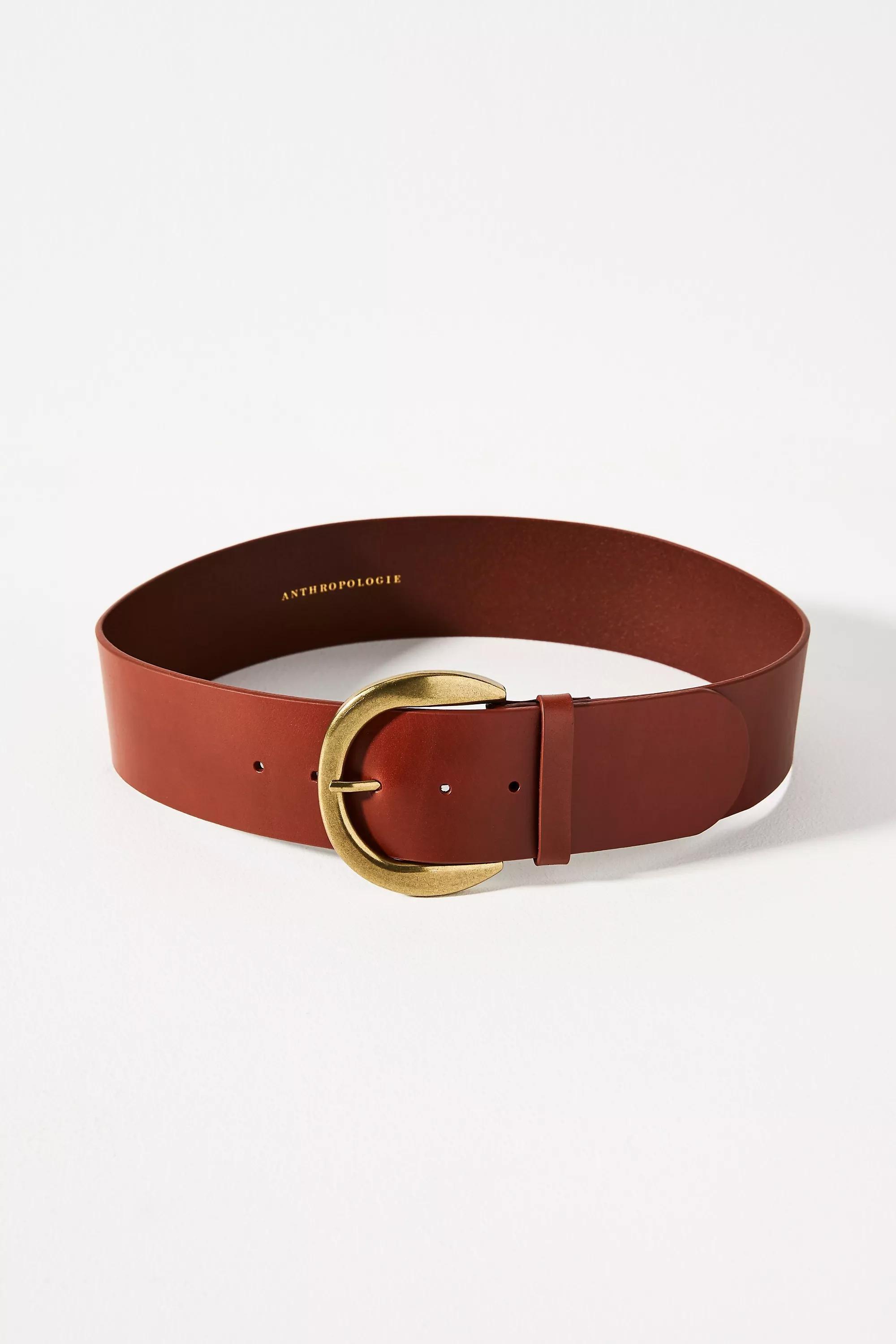 Anthropologie Wide Belt, Brown, , medium