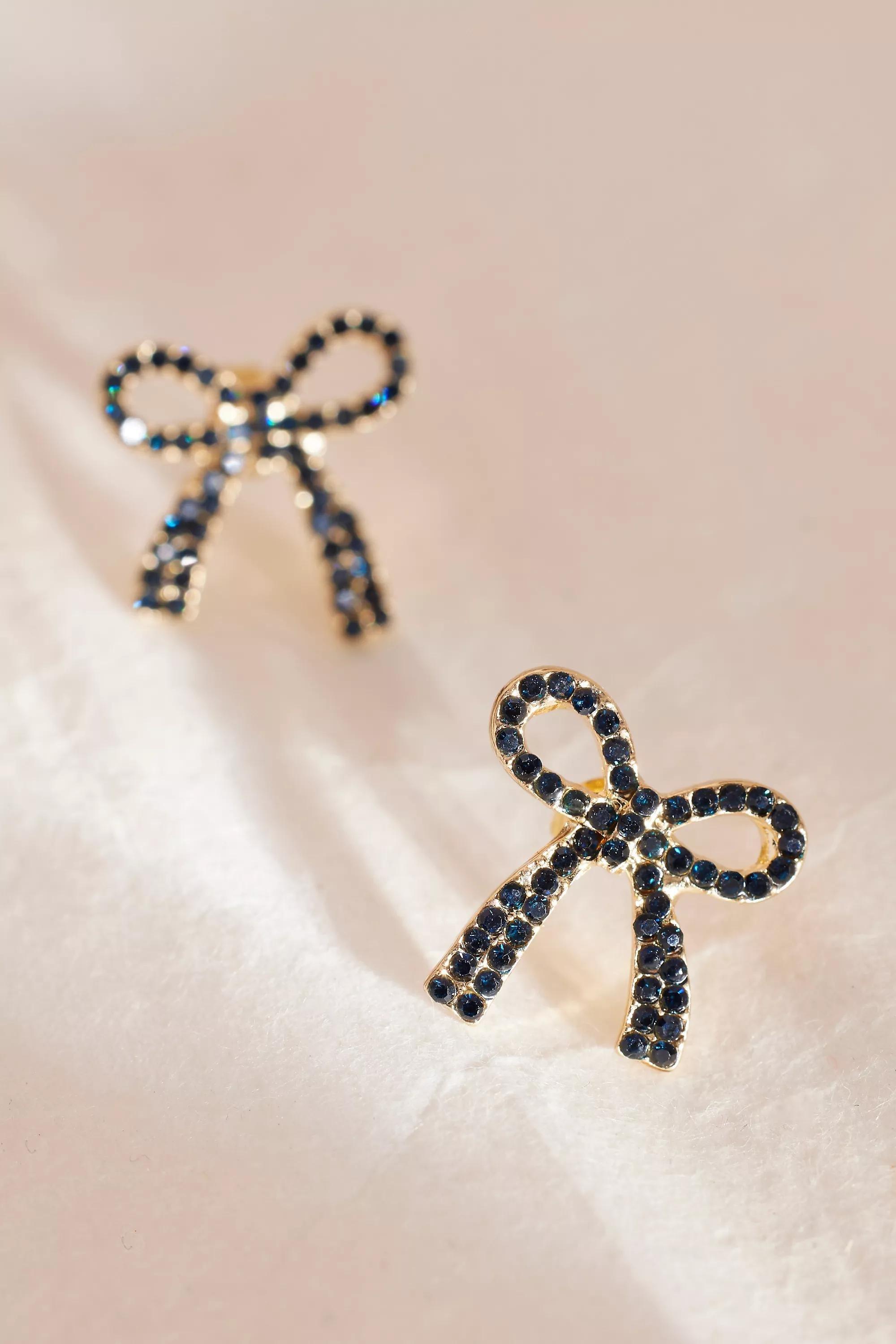 Anthropologie Stud Earrings, Blue, , medium