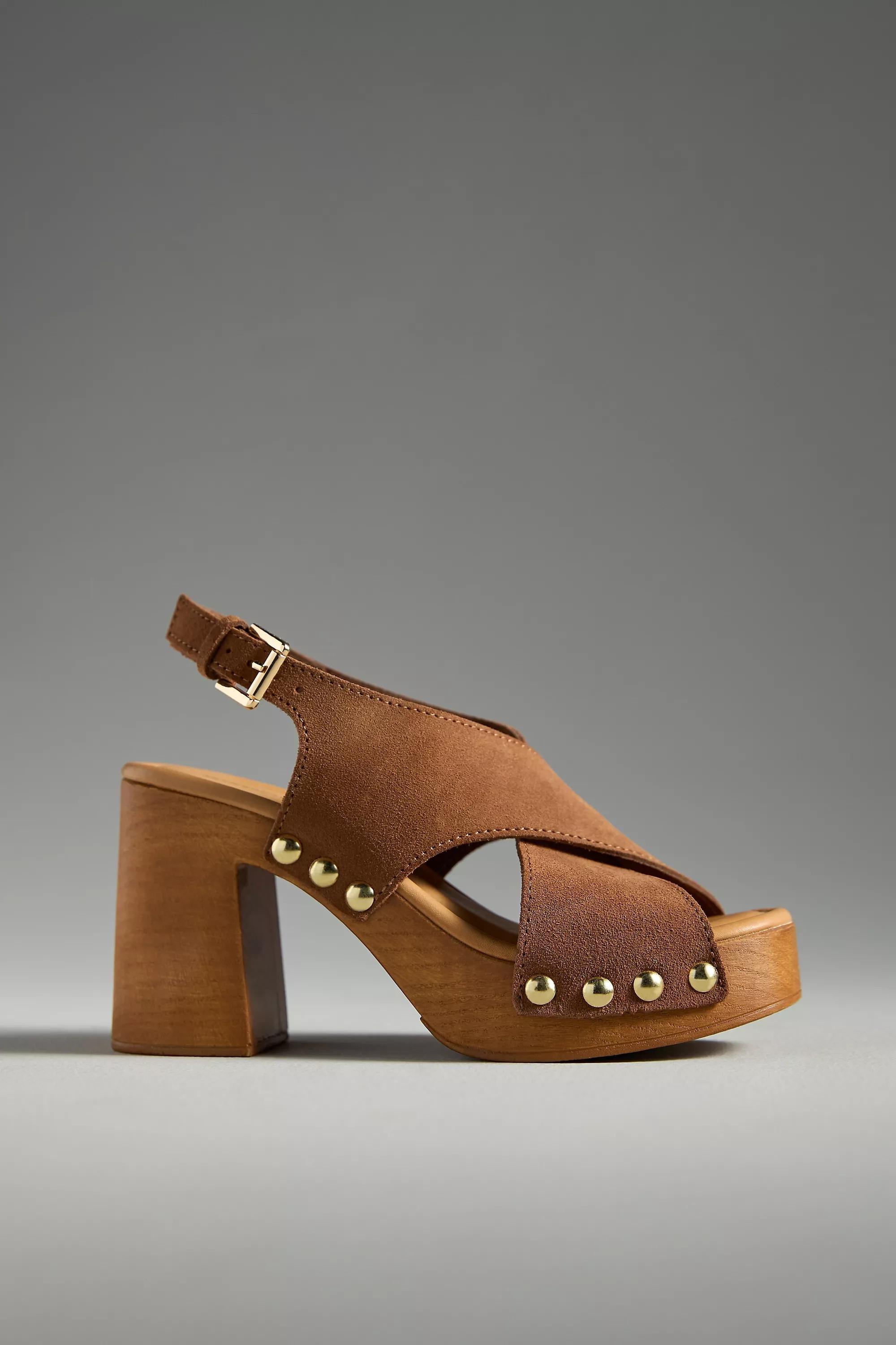 Anthropologie Platform Sandals, Brown, , large image number 0