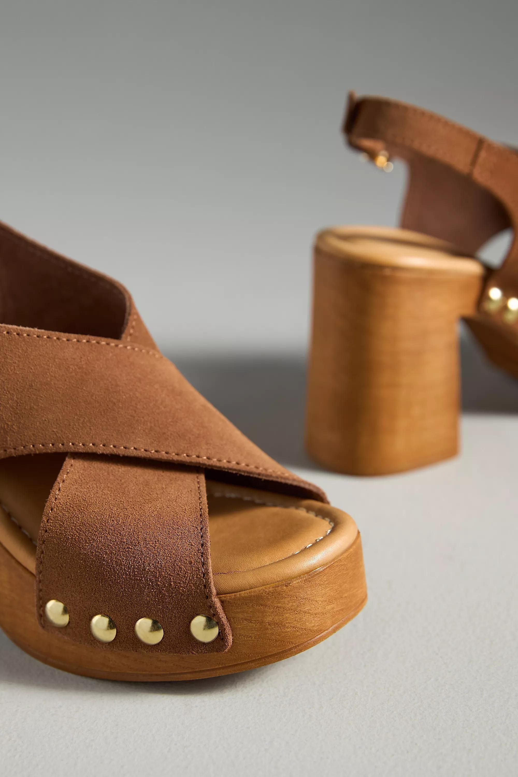 Anthropologie Platform Sandals, Brown, , large image number 2