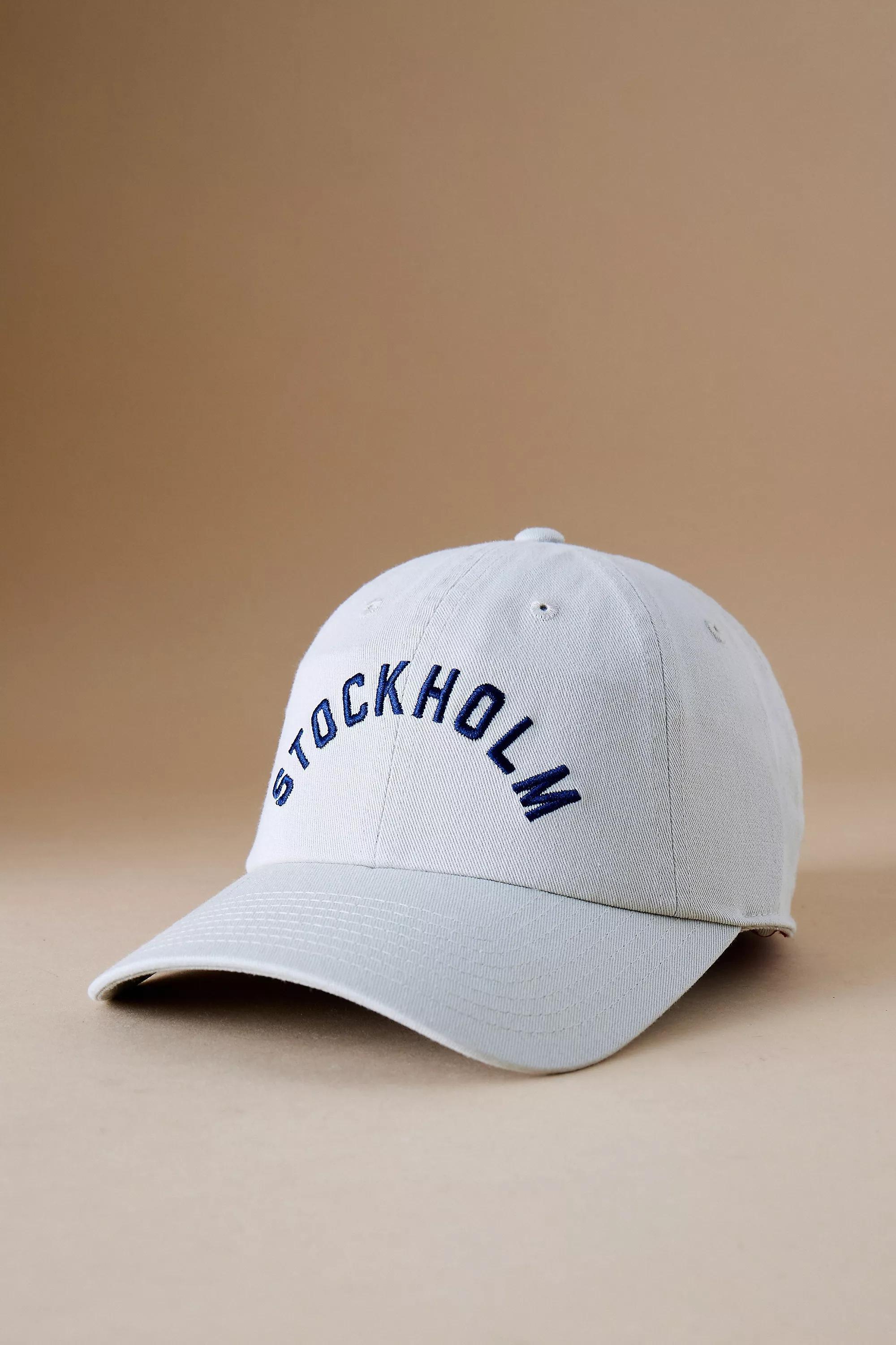 Anthropologie Embroidered Baseball Cap, White, , medium