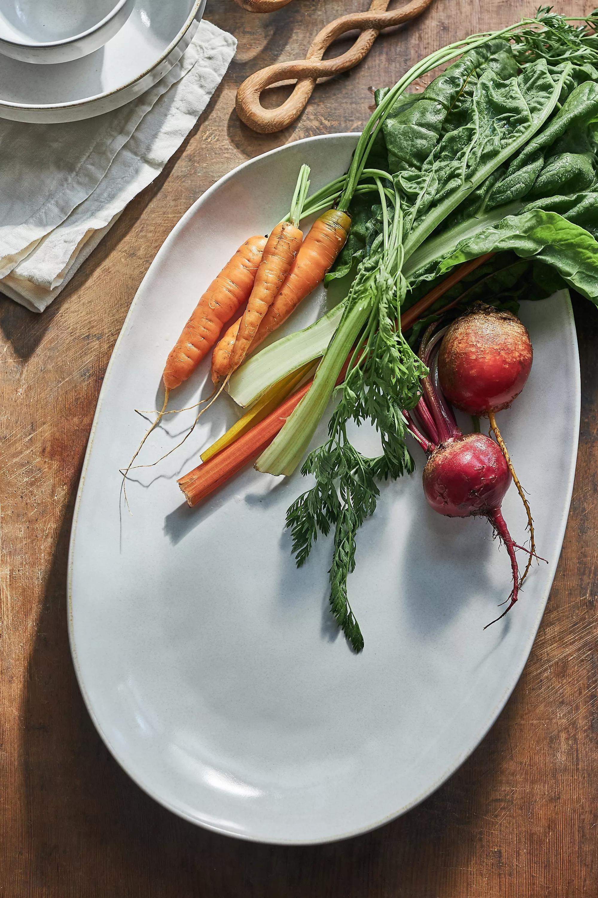 The Rowen Portuguese Stoneware Large Platter, White, A501_0011, medium