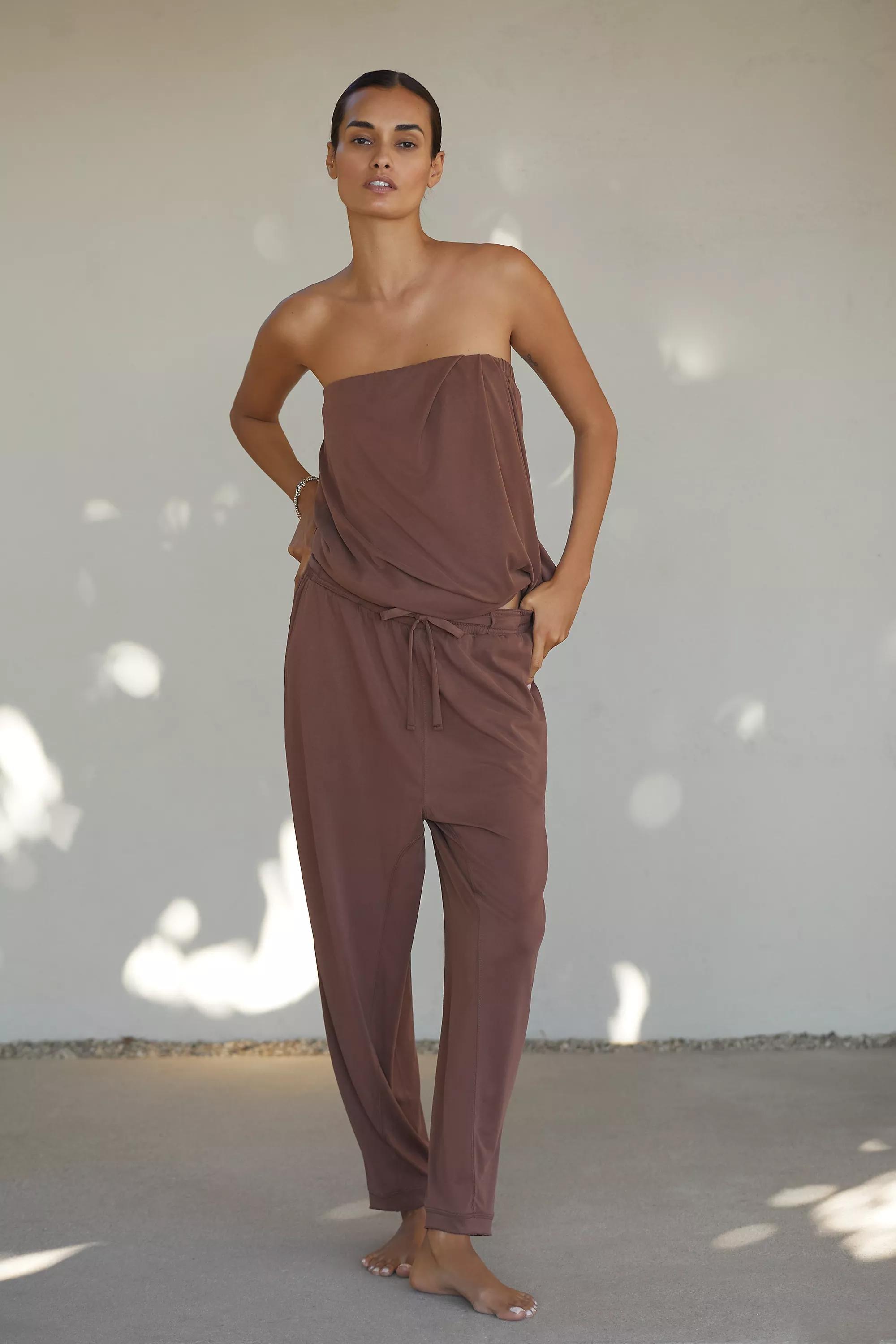 Anthropologie Plain Jumpsuit, Brown, Brown, medium