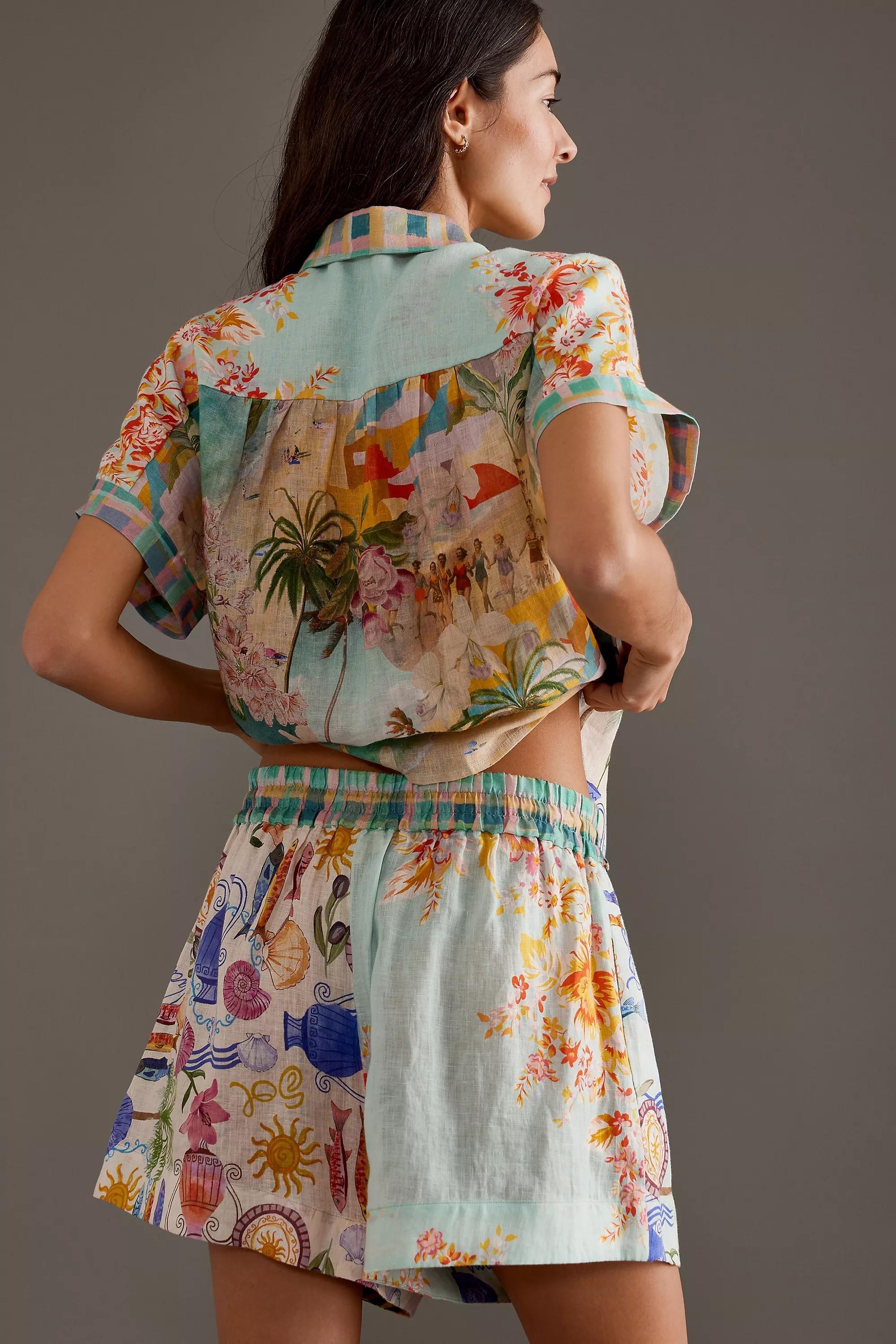 Anthropologie Tropical Beach Shorts, , large image number 2