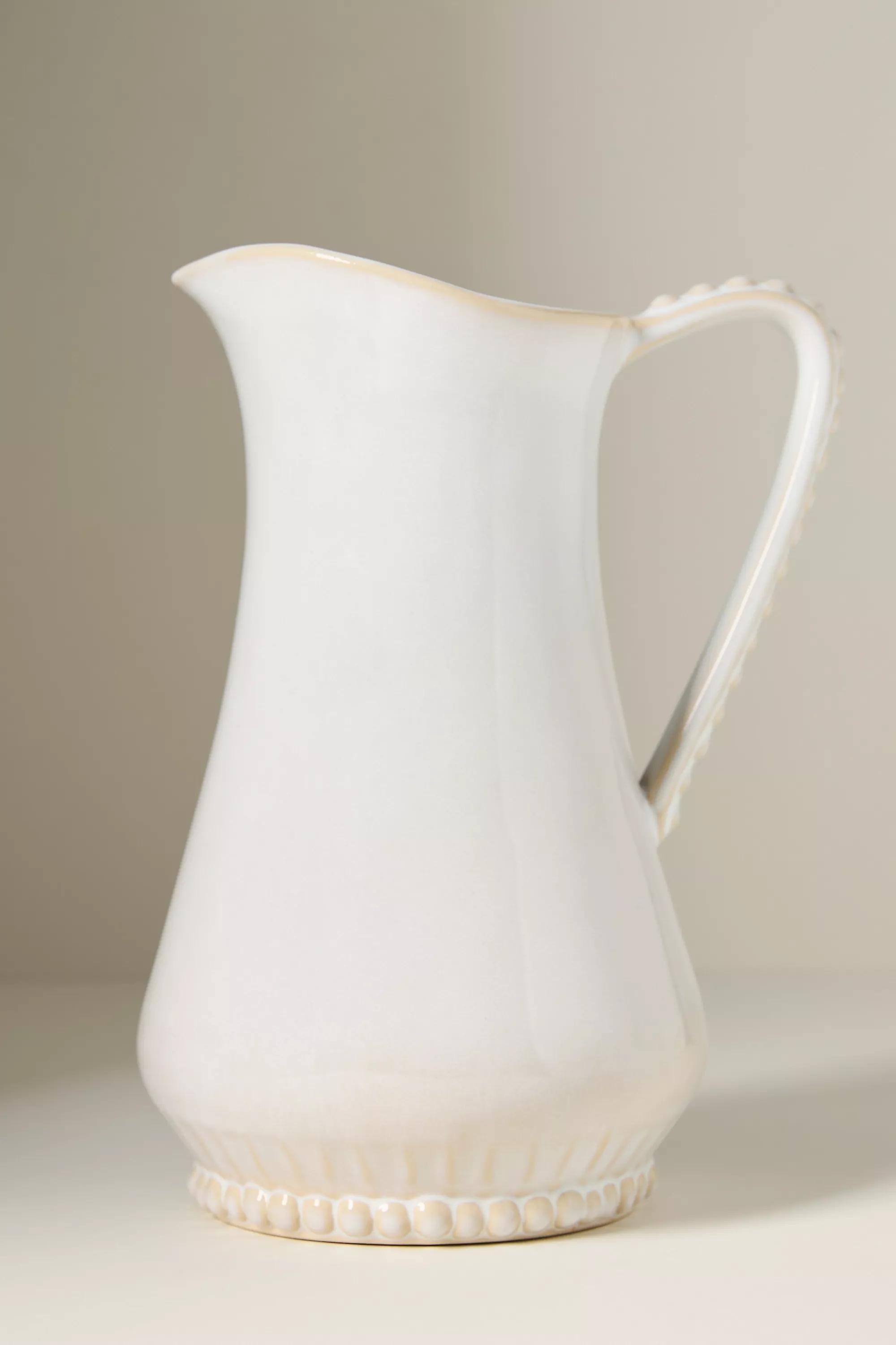 Lyon Portuguese Stoneware Jug, Cream, A501_0011, large image number 0