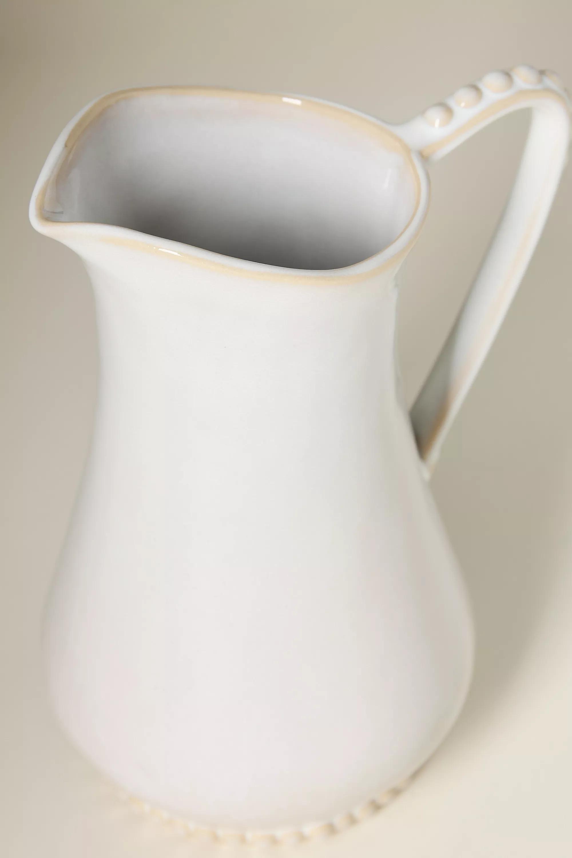 Lyon Portuguese Stoneware Jug, Cream, A501_0011, large image number 1