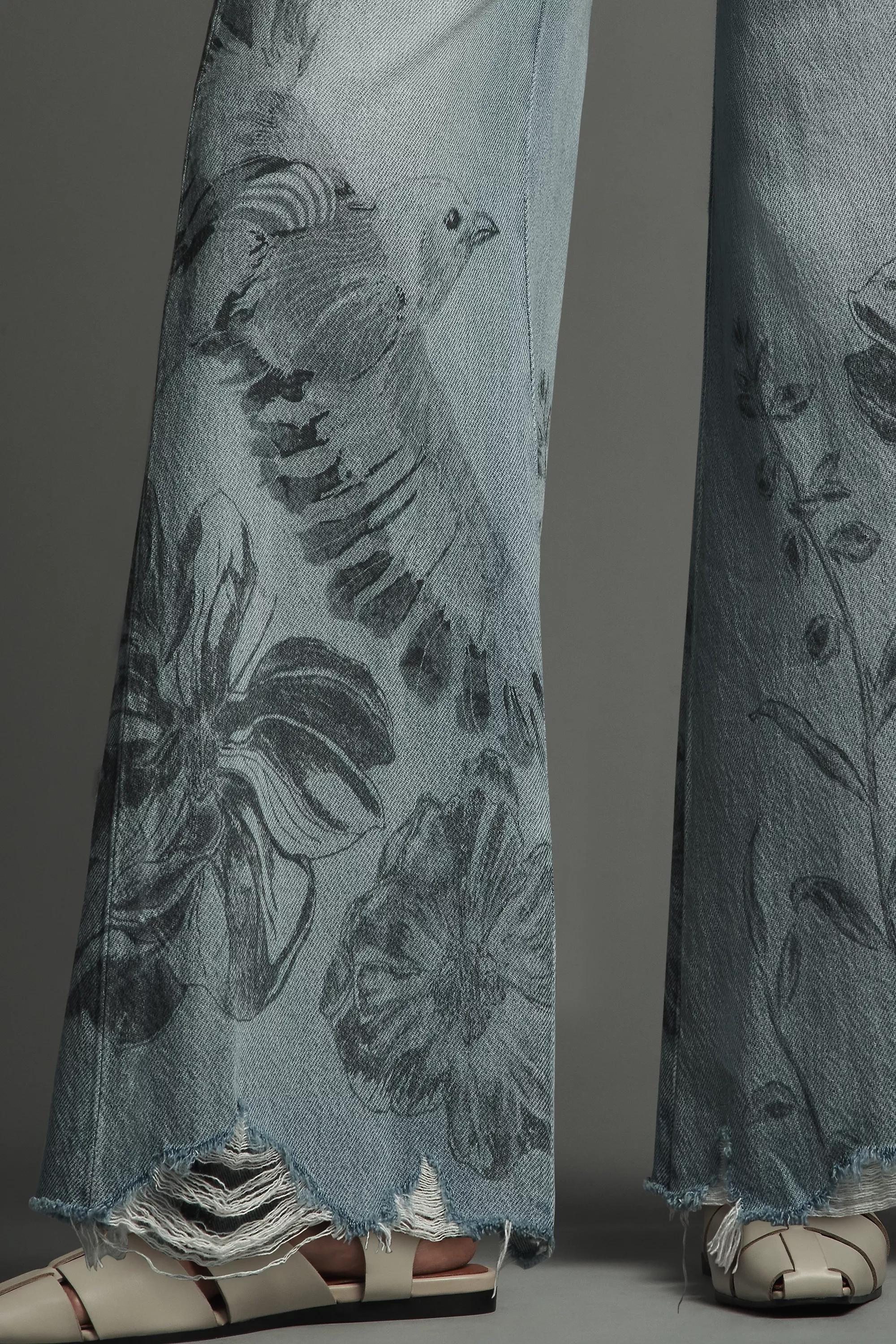 Anthropologie Floral Light Wash, Blue, , large image number 5