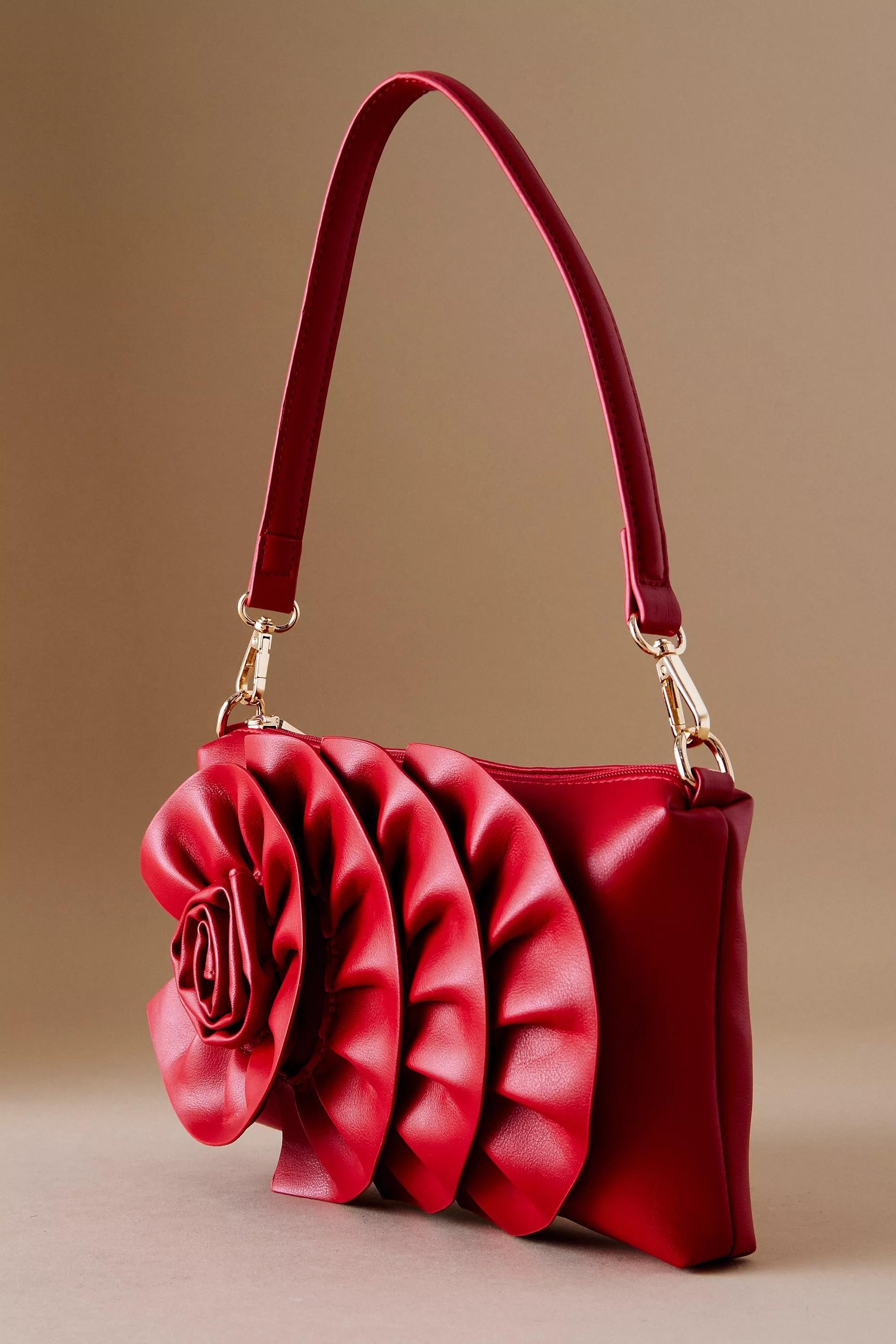Anthropologie Handmade Embellishment Bag, Red, A501_0060, large image number 0