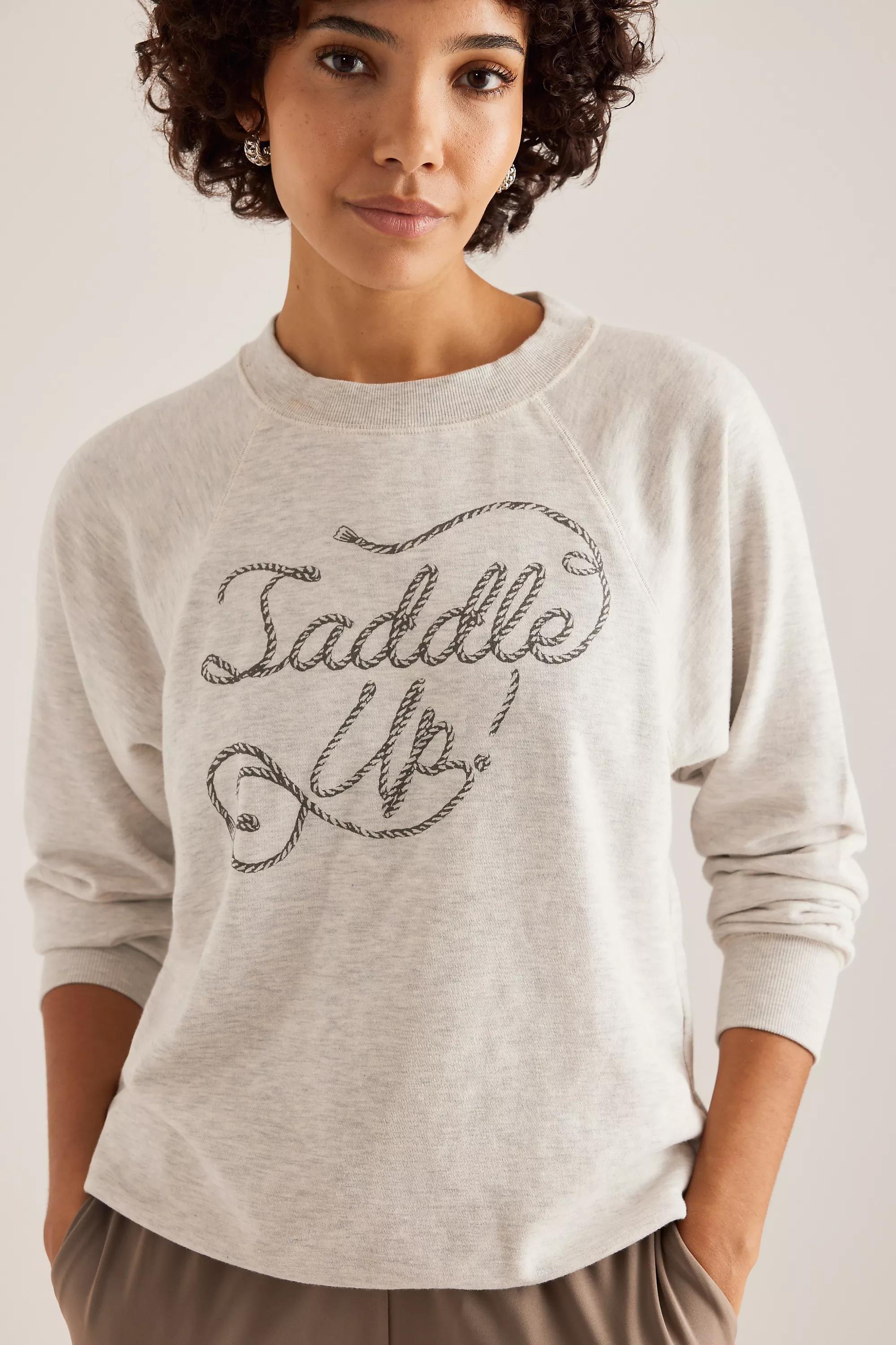 Anthropologie Textured Sweatshirts, Cream, , large image number 0