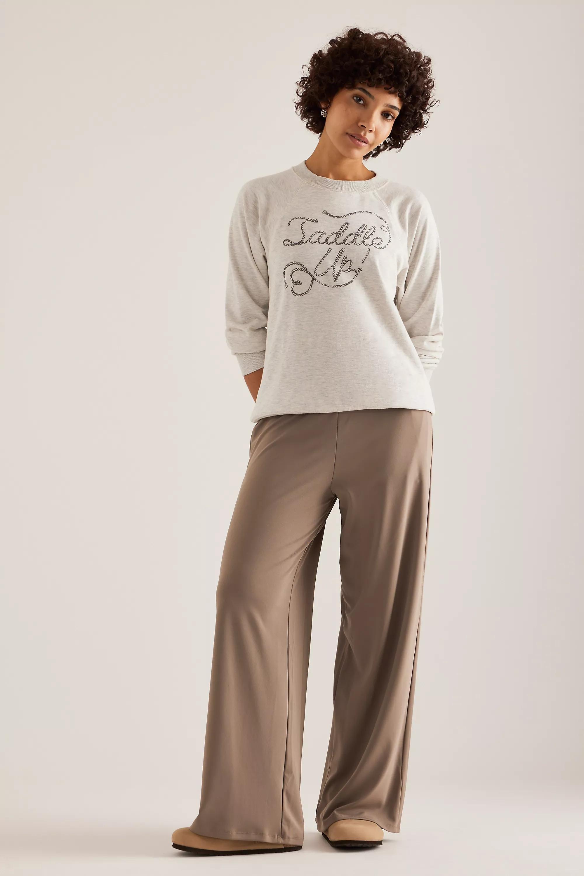 Anthropologie Textured Sweatshirts, Cream, , large image number 2