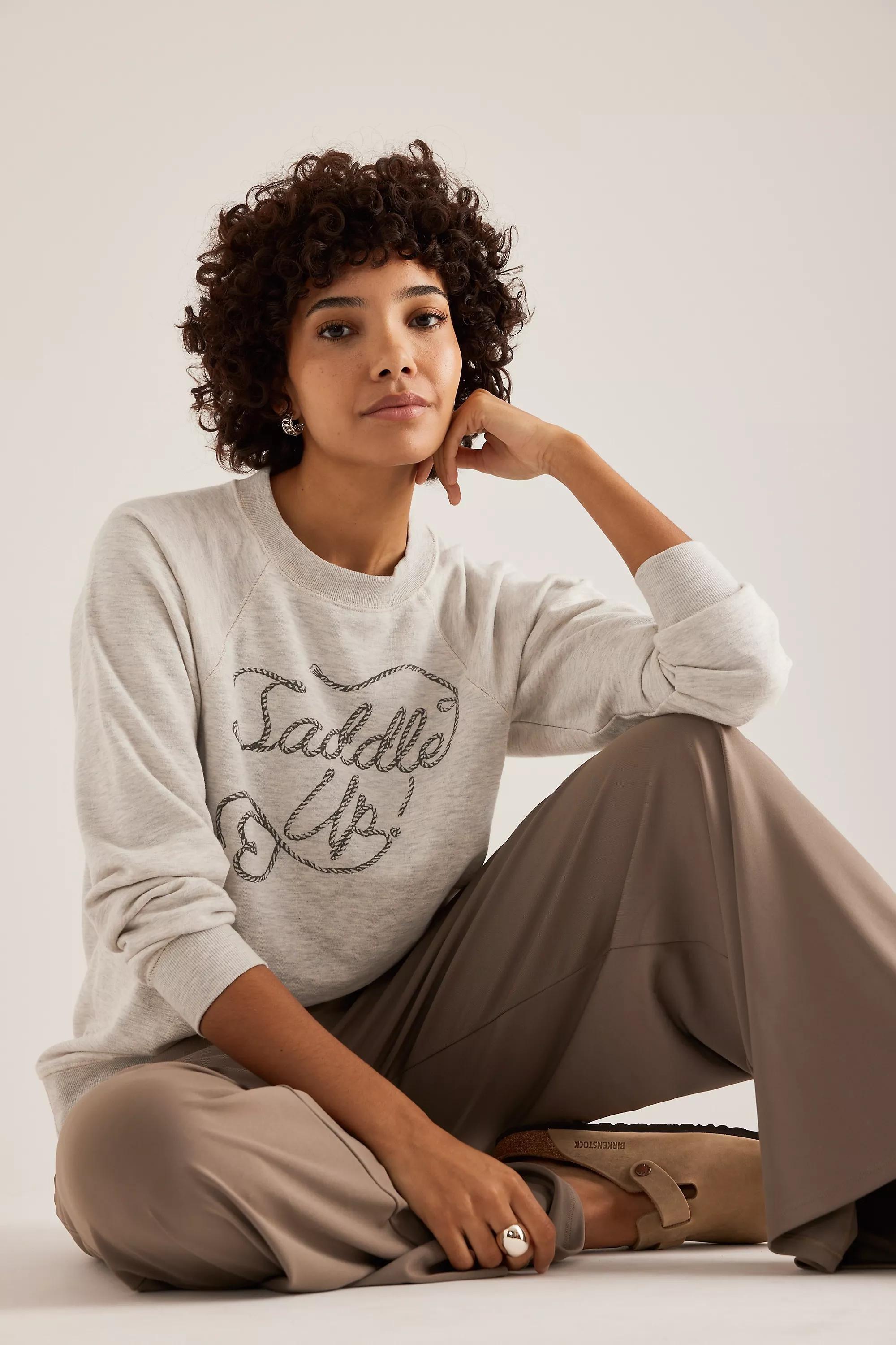 Anthropologie Textured Sweatshirts, Cream, , large image number 3
