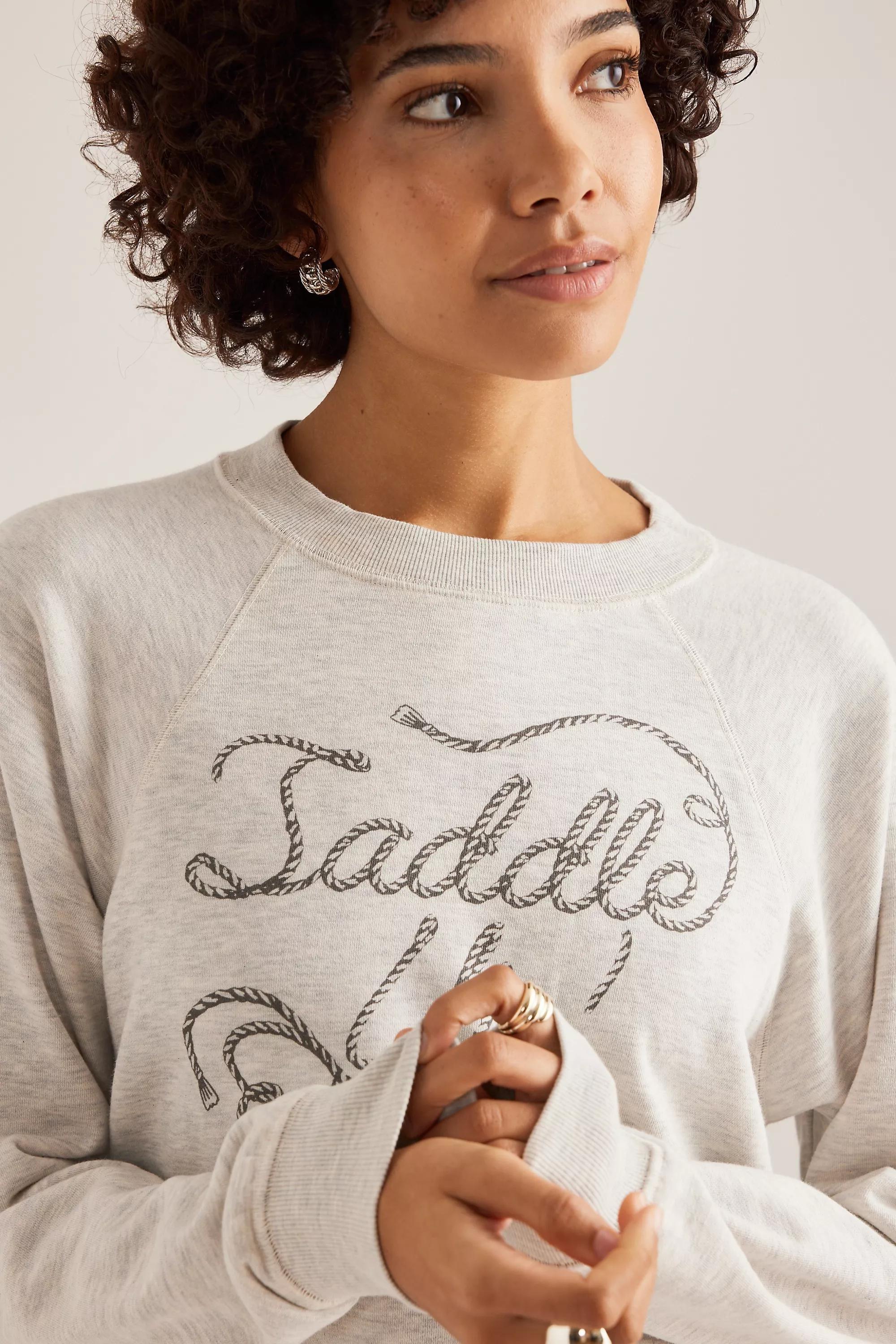 Anthropologie Textured Sweatshirts, Cream, , large image number 4