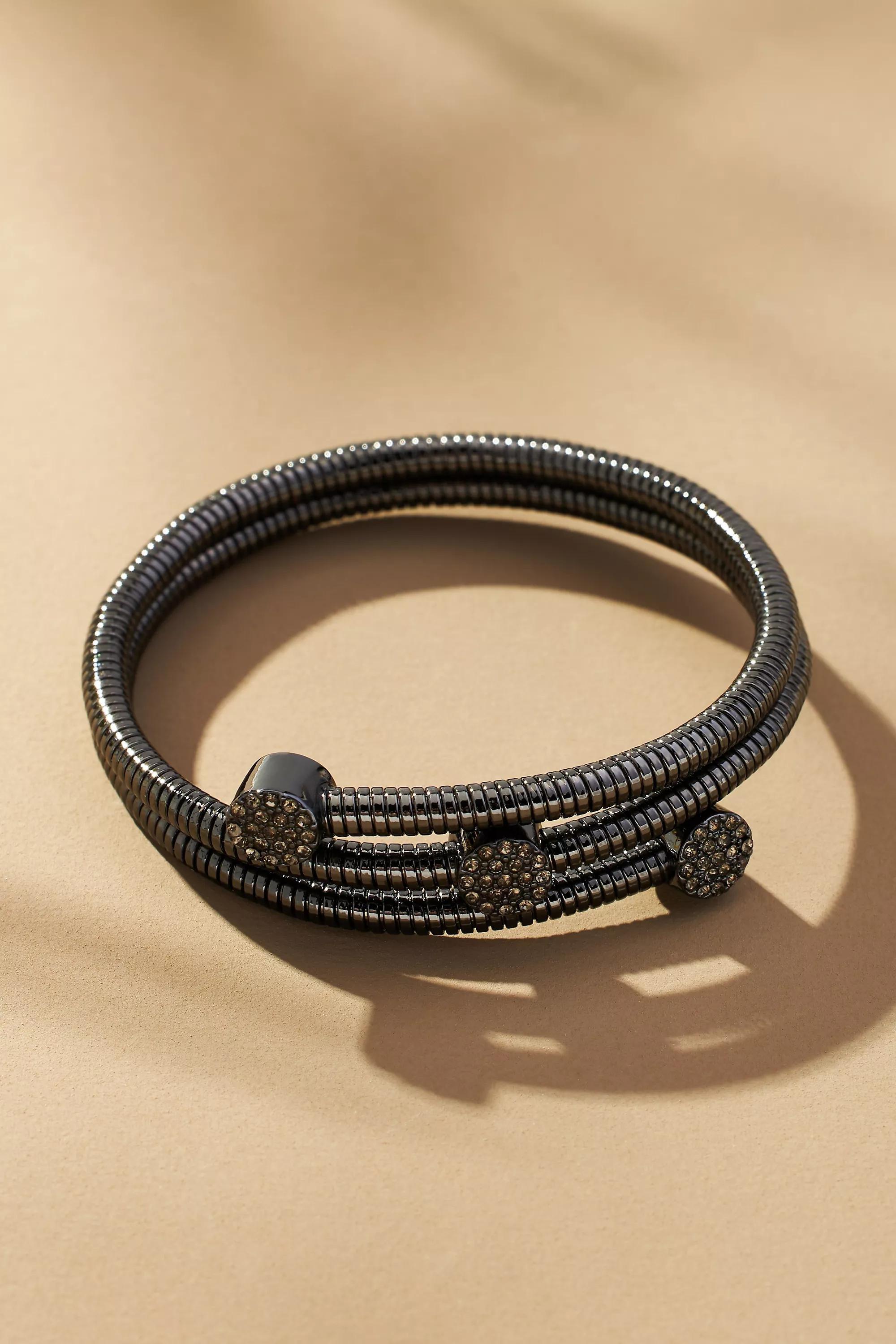 Anthropologie Rigid Bracelet, Black, A501_0001, large image number 0