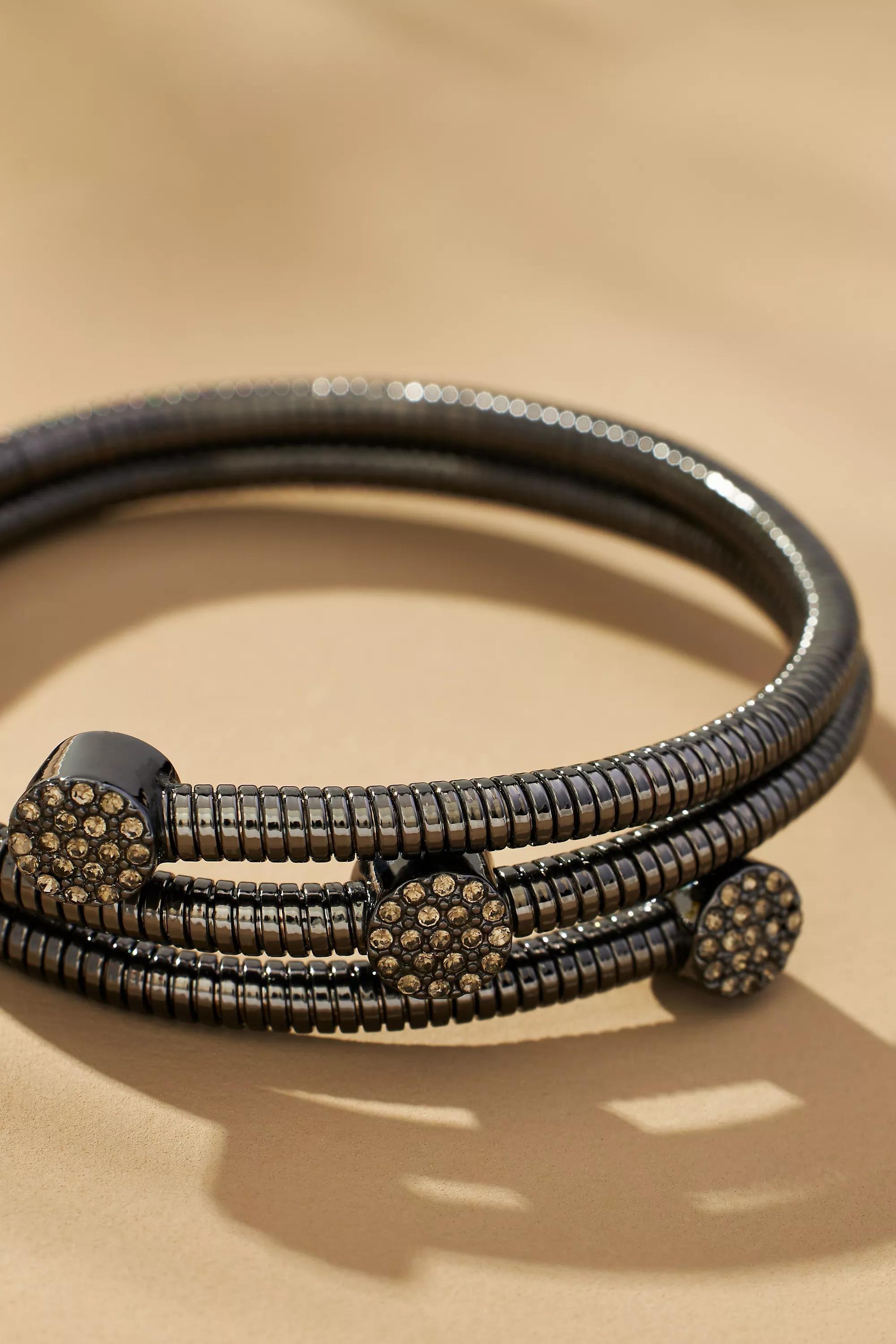 Anthropologie Rigid Bracelet, Black, A501_0001, large image number 2