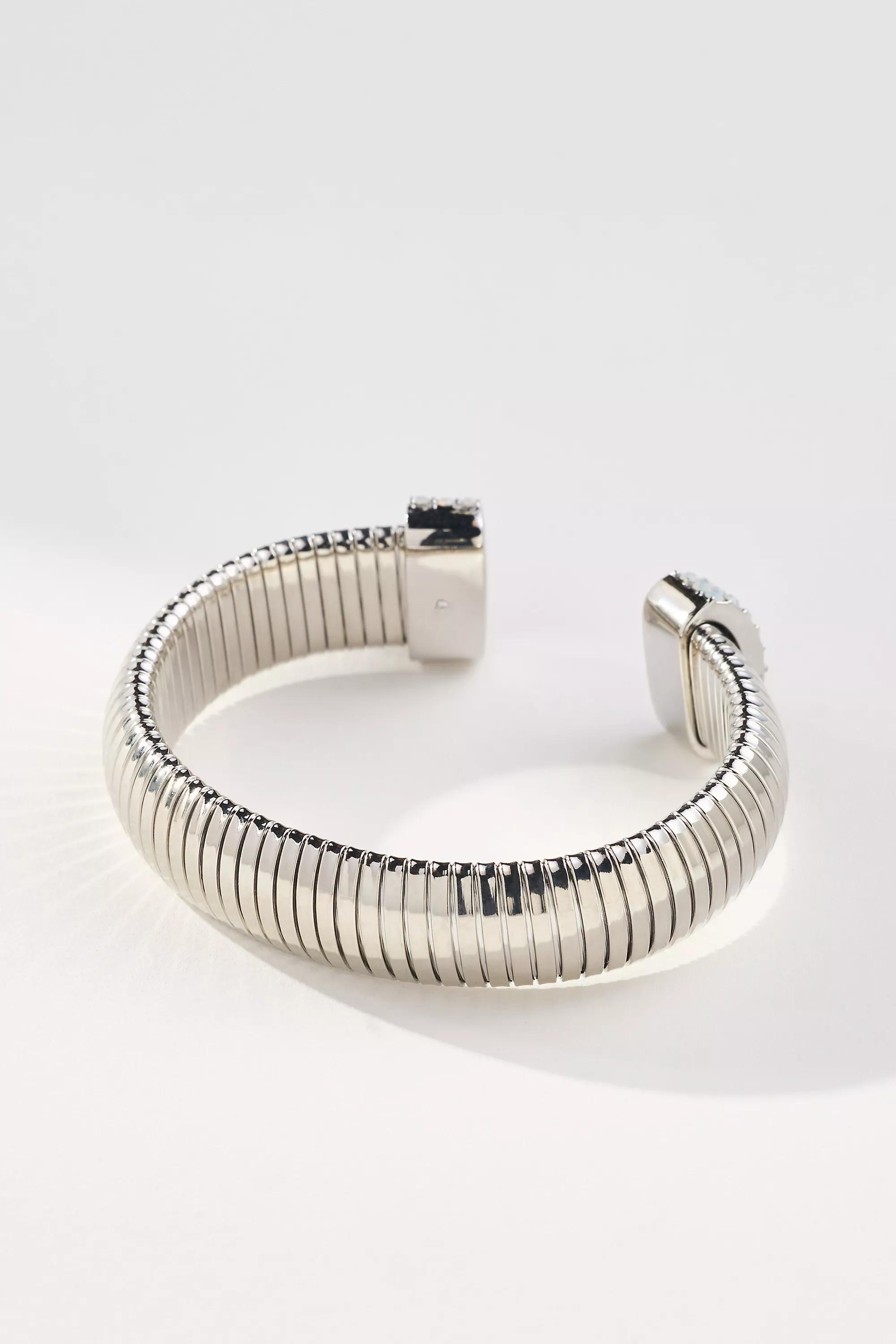Anthropologie Cuff Bracelet, Silver, , medium