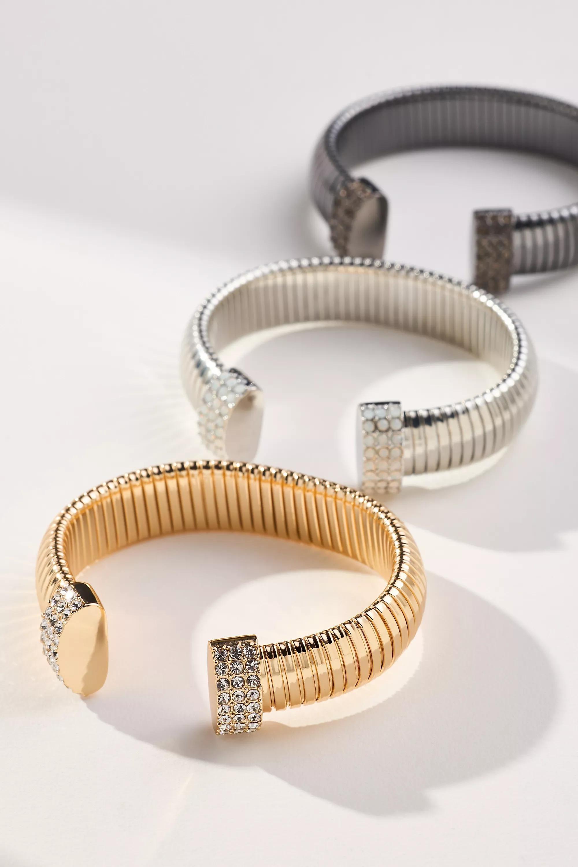 Anthropologie Cuff Bracelet, Silver, A501_0007, large image number 2