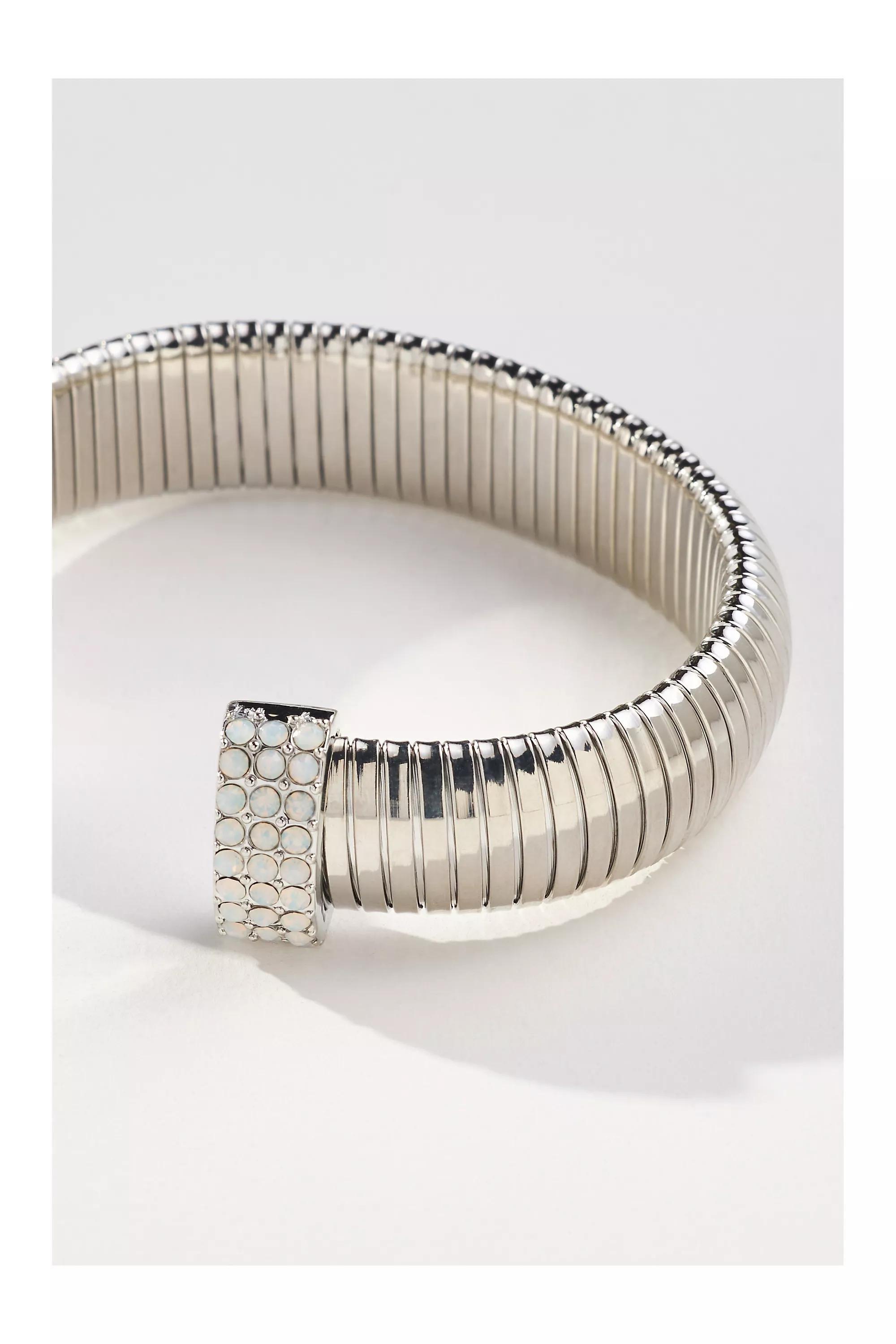 Anthropologie Cuff Bracelet, Silver, A501_0007, large image number 4