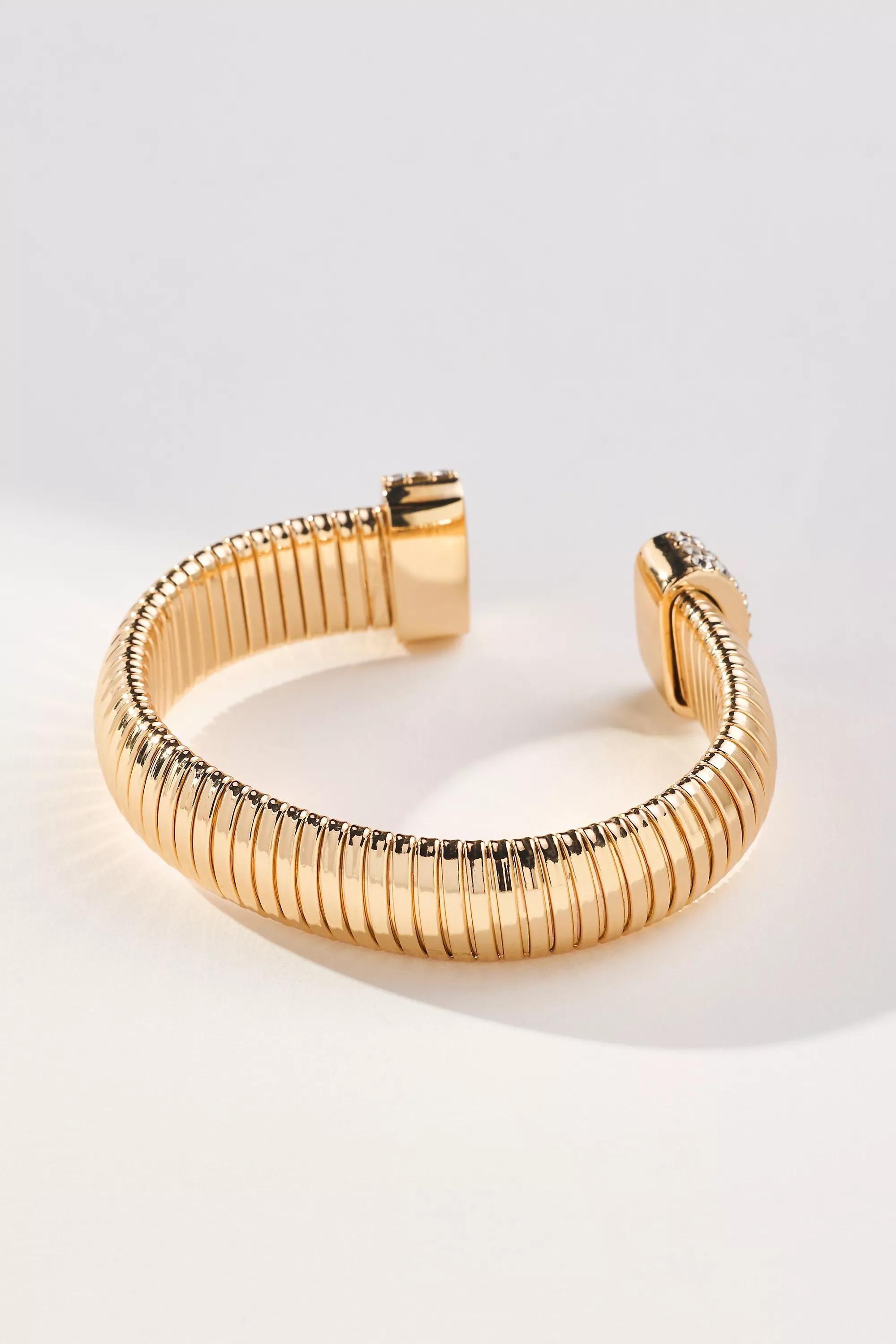 Anthropologie Cuff Bracelet, Gold, , medium