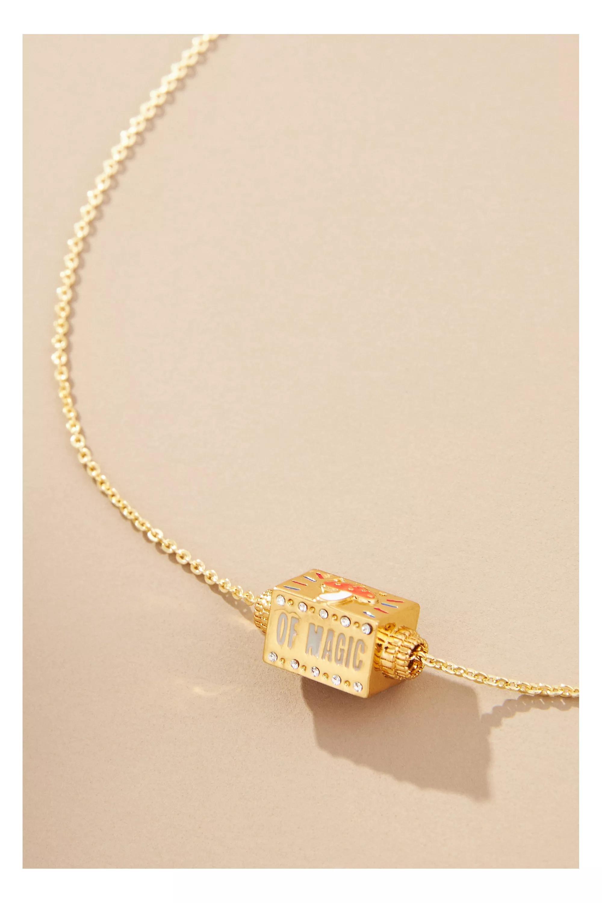 Anthropologie Chain Necklace, Gold, , medium