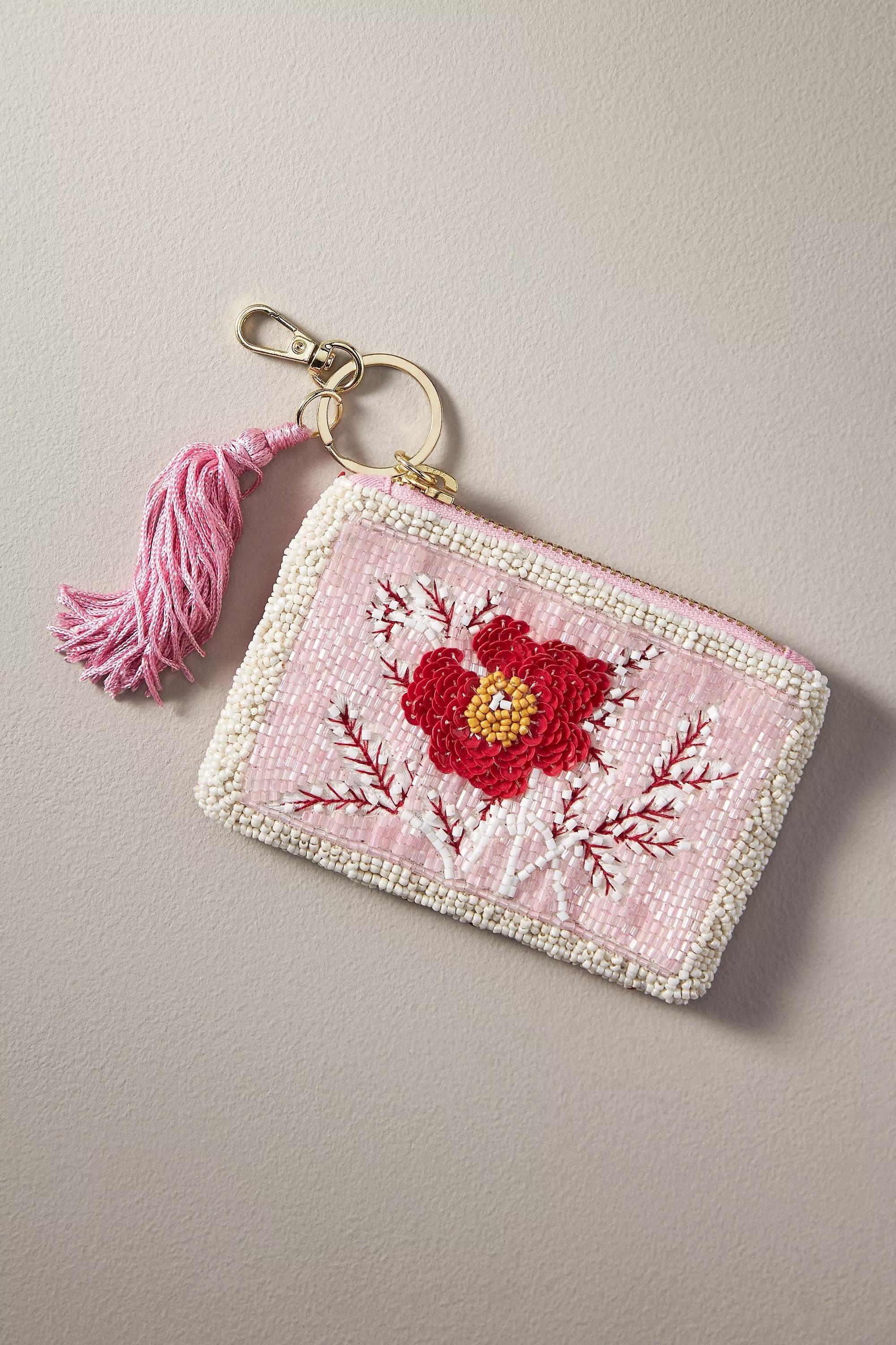 ROSE Beaded Flat Pouch: Garden Party Edition, A501_0065, large image number 1