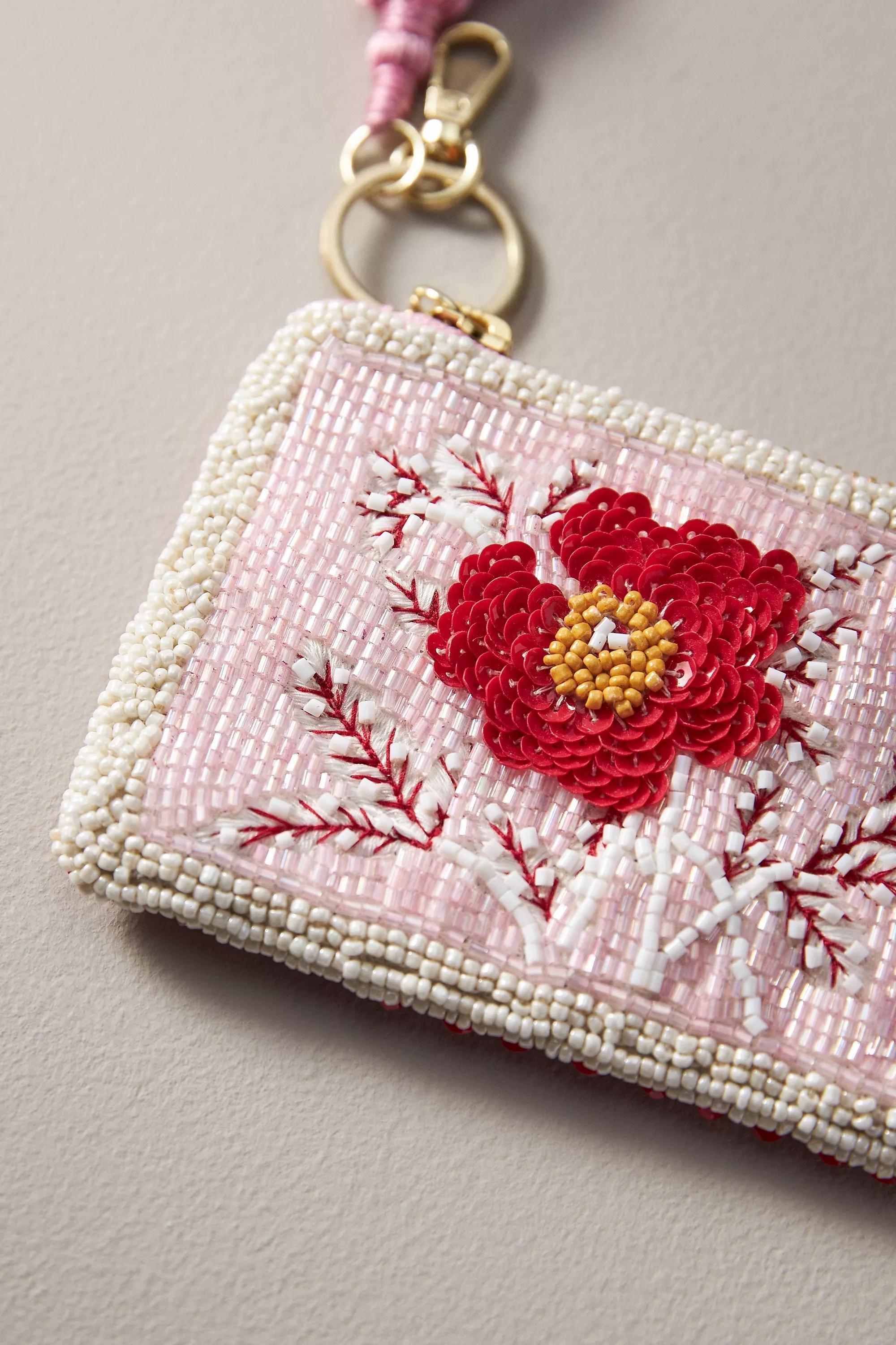 ROSE Beaded Flat Pouch: Garden Party Edition, A501_0065, large image number 4