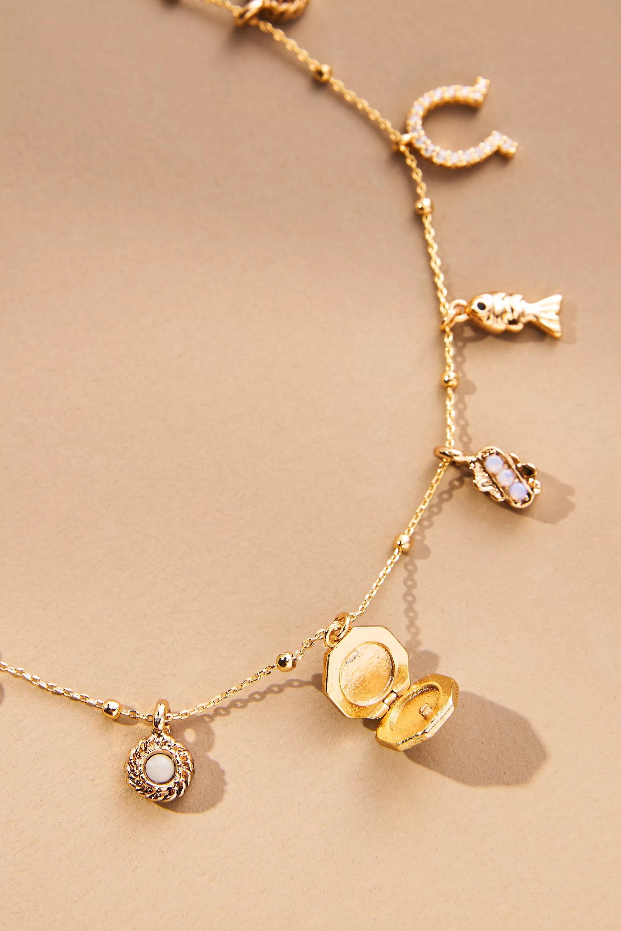 Anthropologie Necklace Chain, Gold, A501_0070, large image number 2