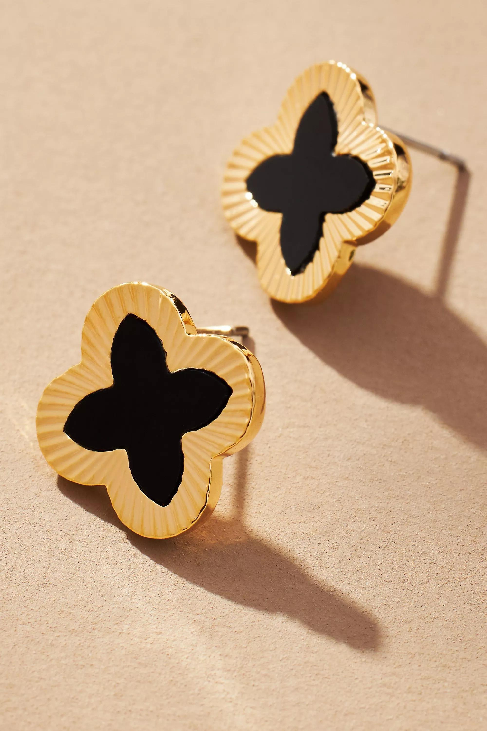 Anthropologie Earrings, Black, A501_0001, large image number 0