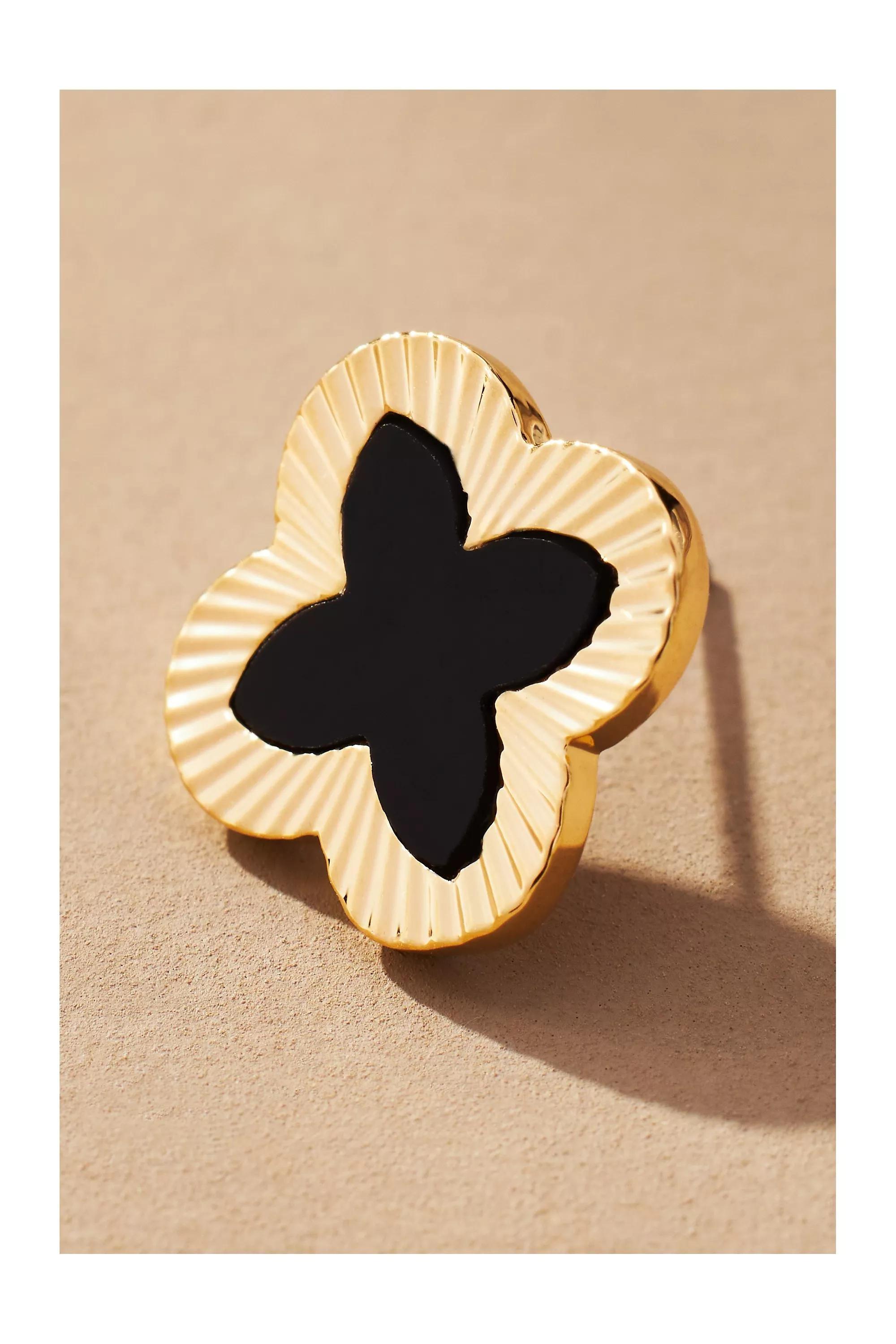 Anthropologie Earrings, Black, A501_0001, large image number 1