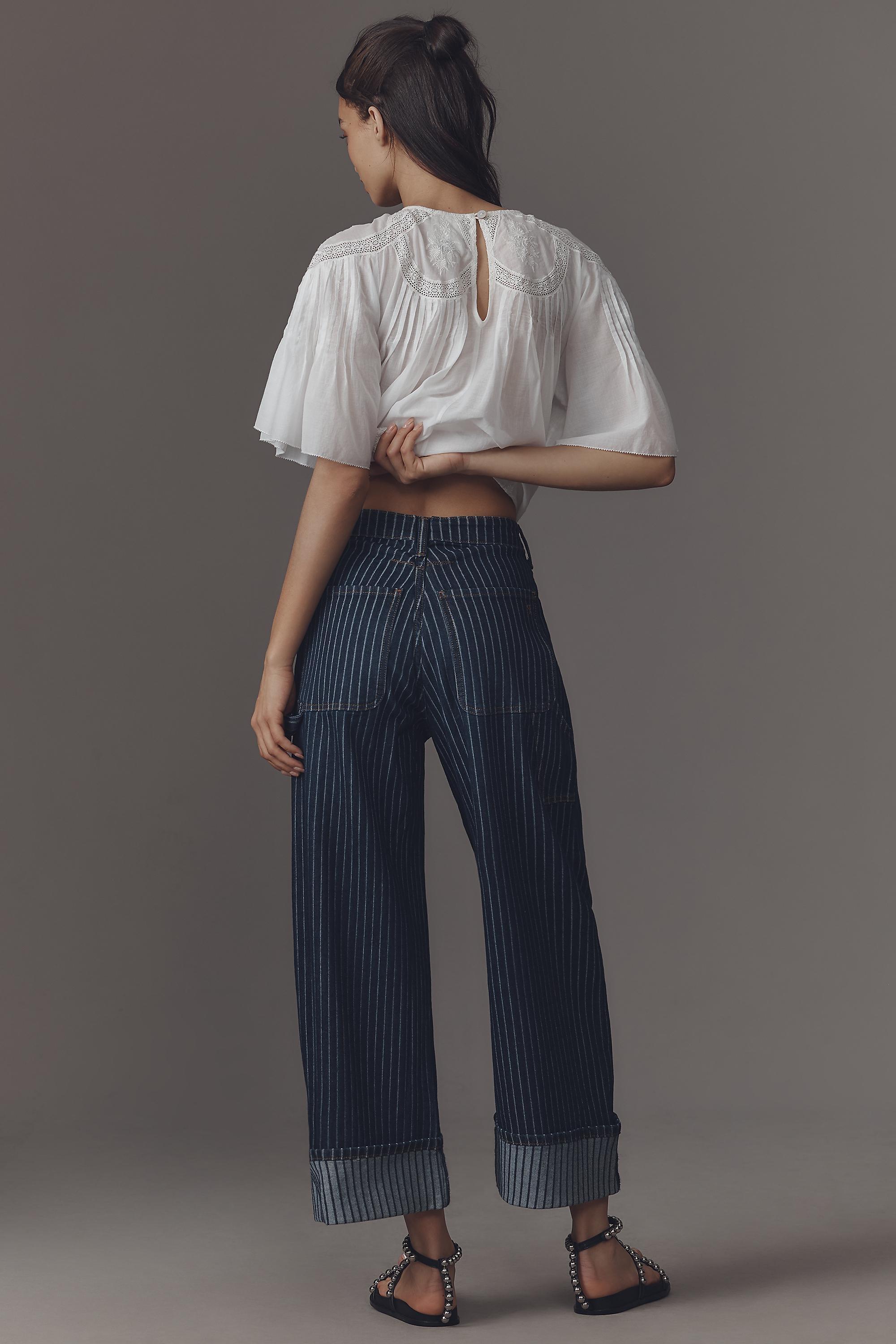 The Kayden High-Rise Carpenter Barrel Jeans By Pilcro, Navy, A501_0091, large image number 4