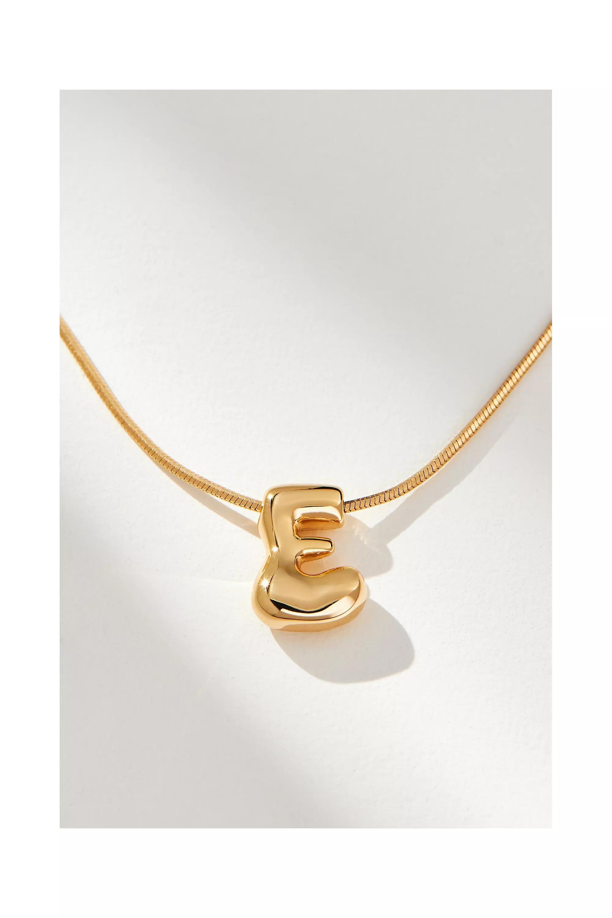 Anthropologie Letter Necklace, Gold-Plated, A501_0905, large image number 0