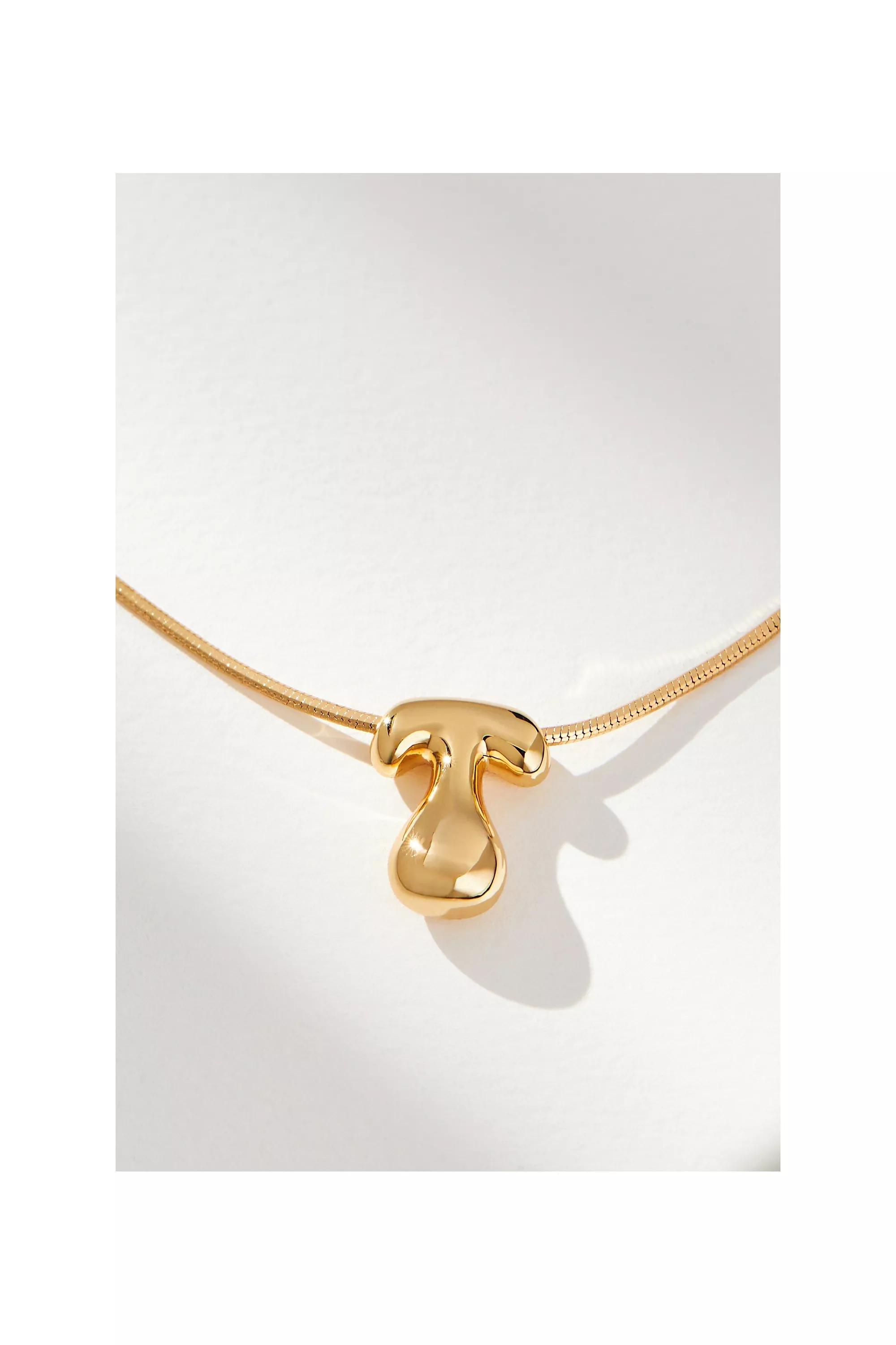 Anthropologie Letter Necklace, Gold, A501_0920, large image number 0