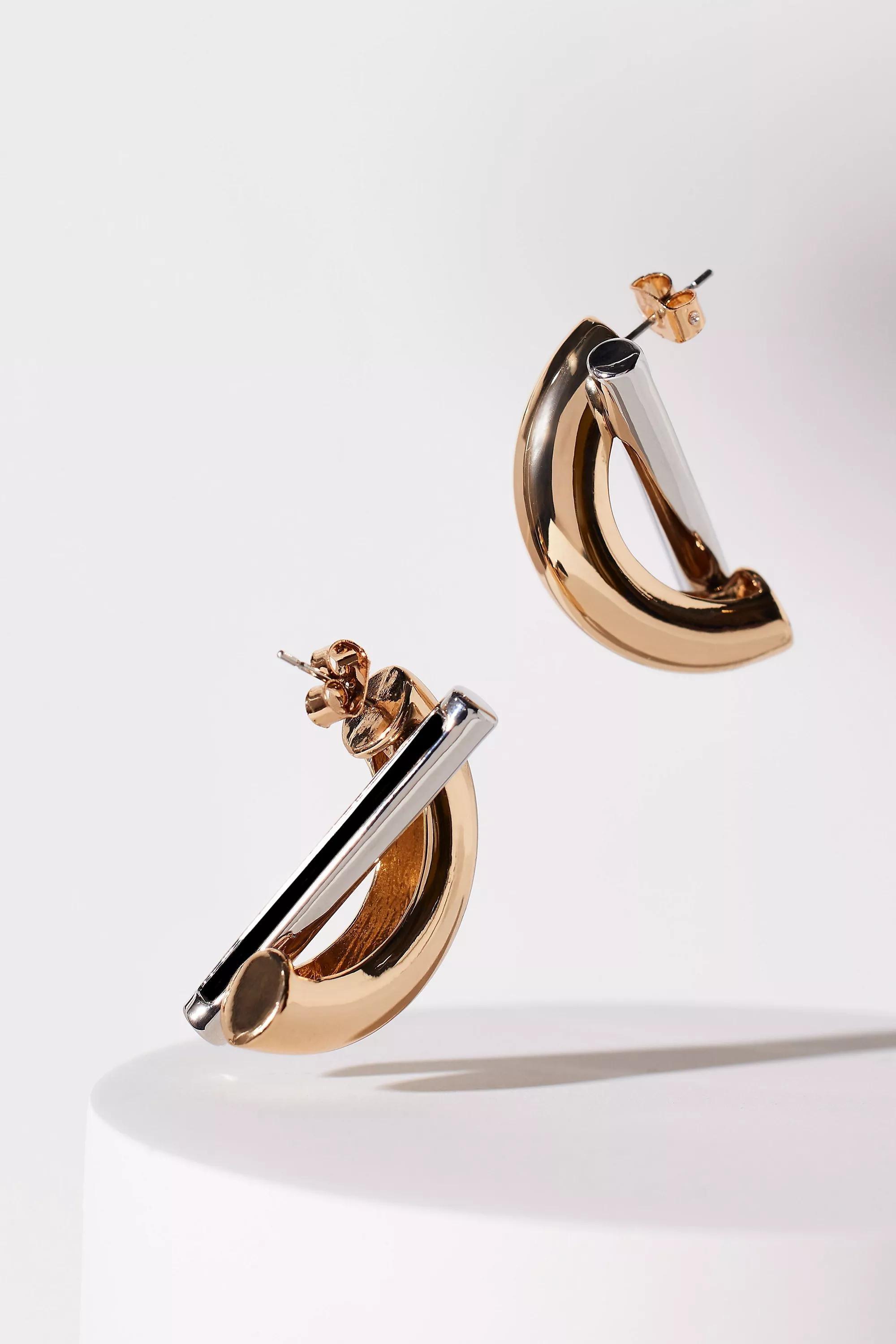 Anthropologie Twisted Hoop, Gold, A501_0070, large image number 5