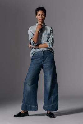 Anthropologie ed Denim Wide-Leg, Blue, , large image number 5