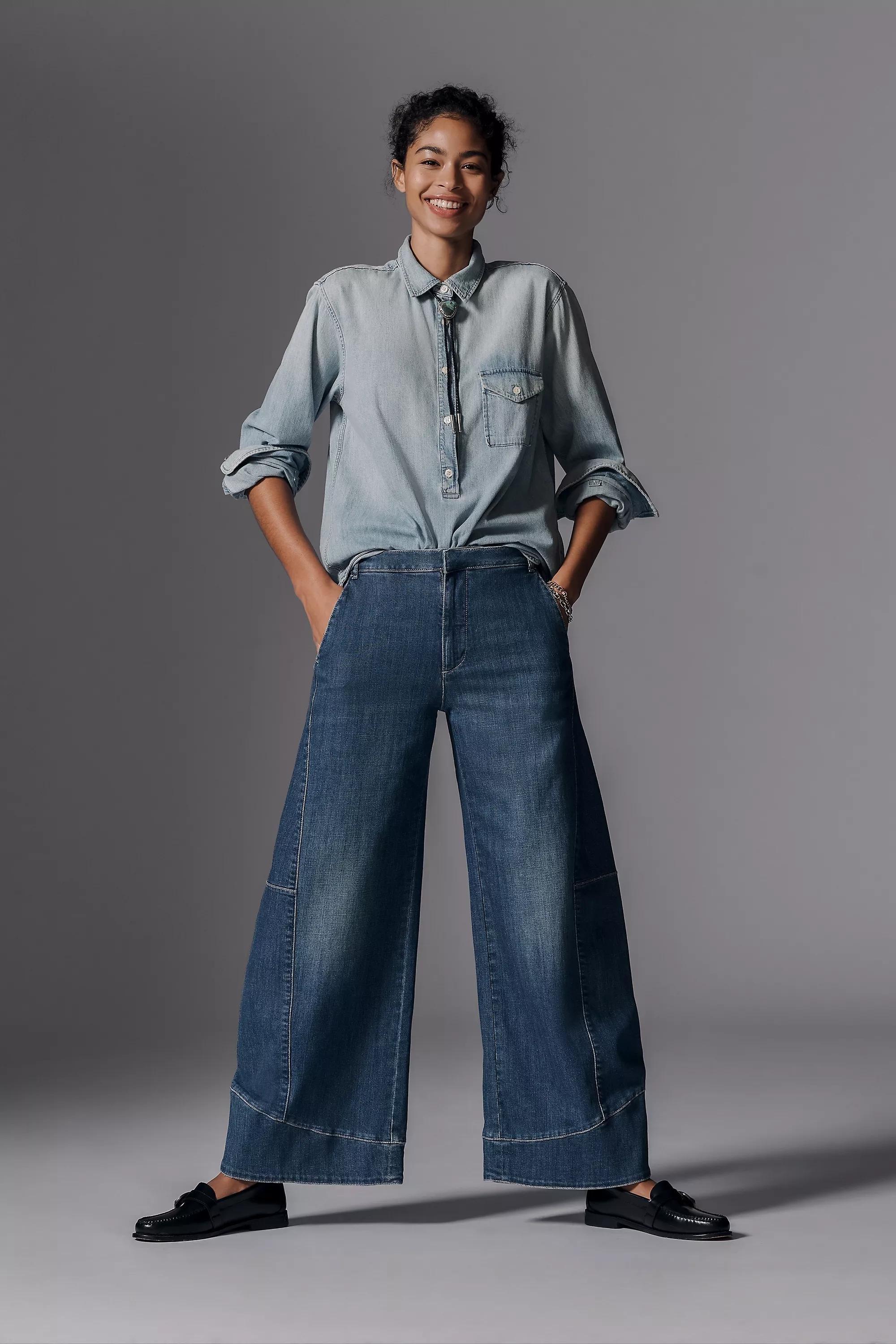 Anthropologie ed Denim Wide-Leg, Blue, , large image number 6