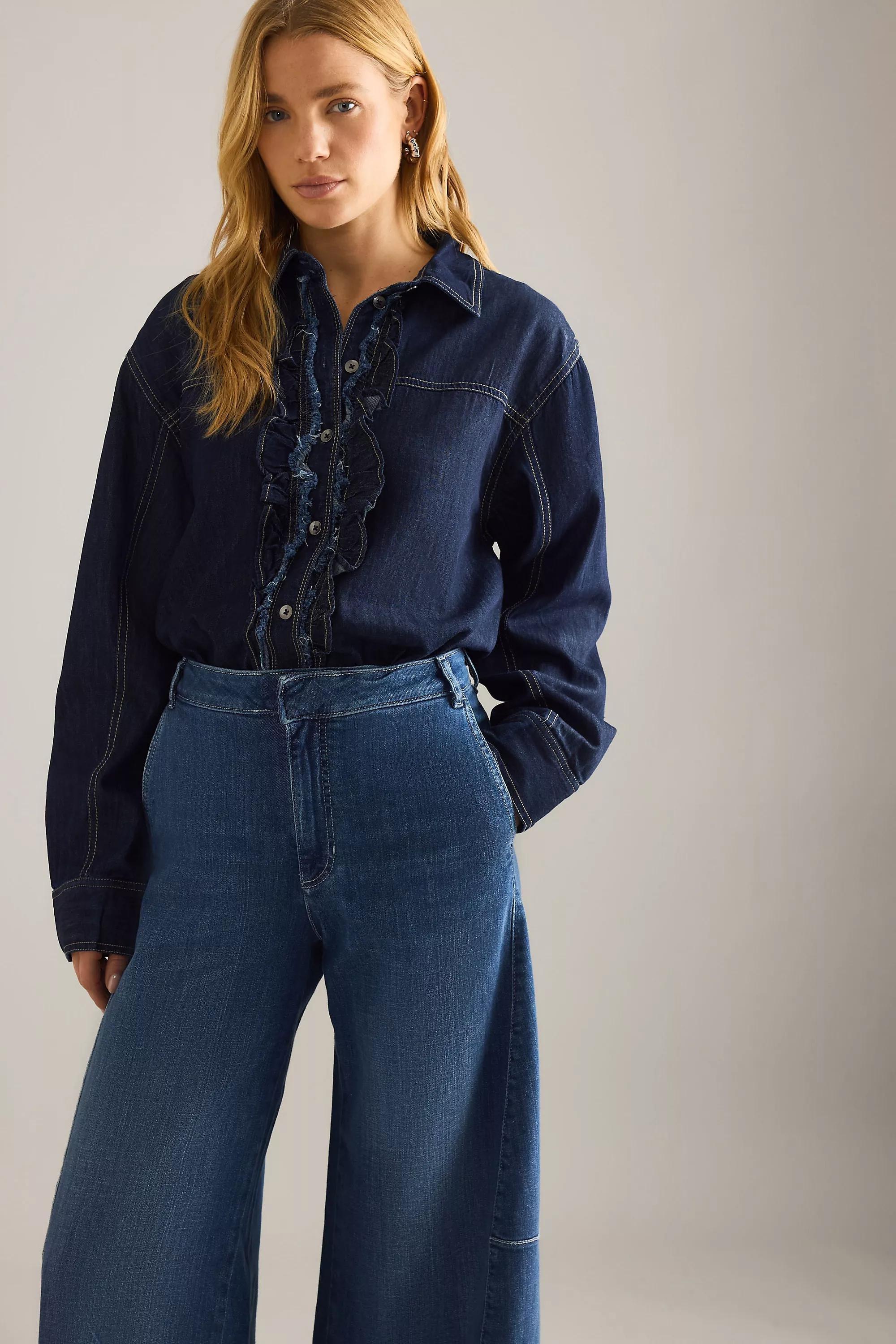 Anthropologie ed Denim Wide-Leg, Blue, A501_0093, large image number 13