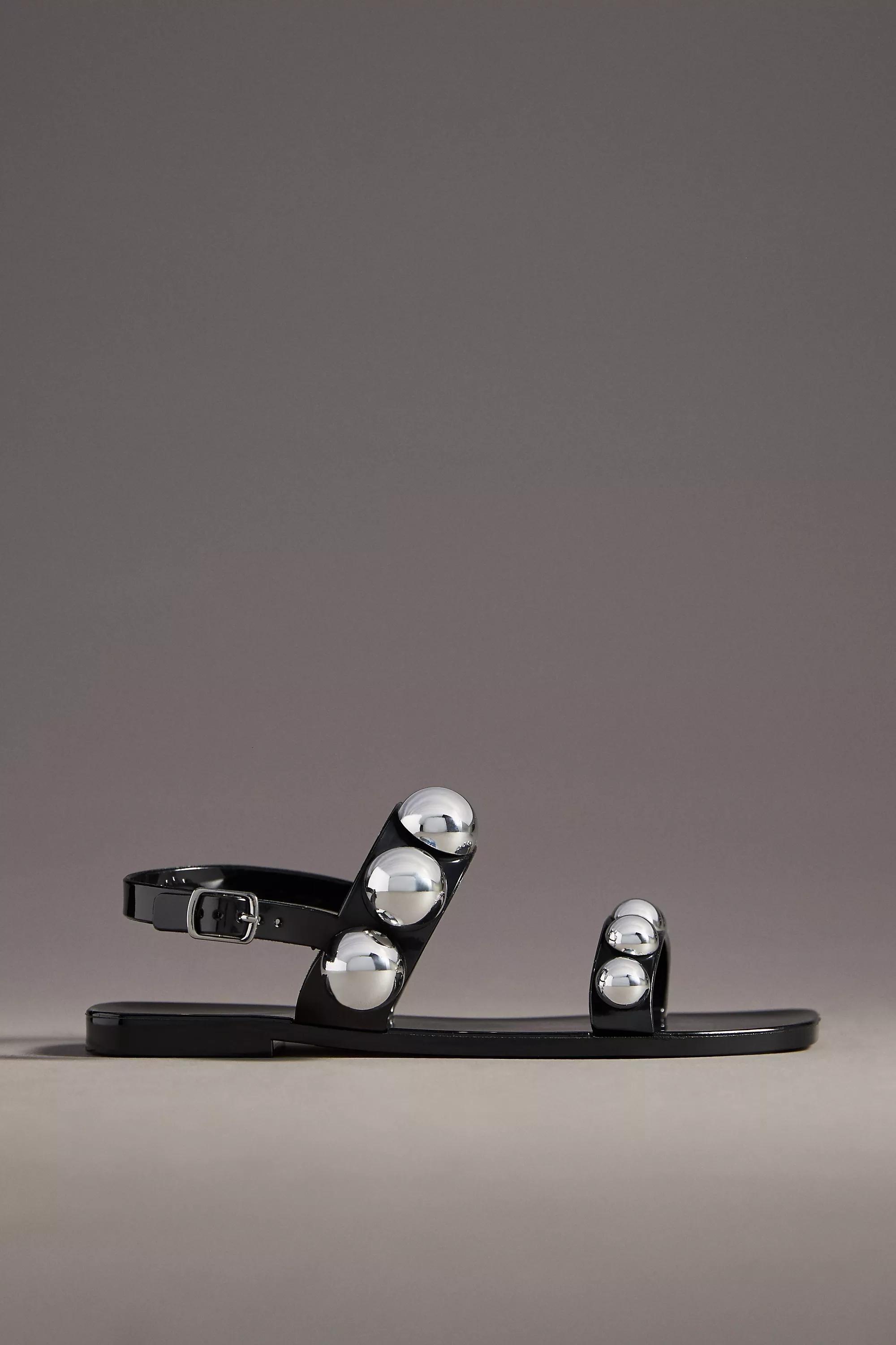 Anthropologie Sandals Flat, Black, A501_0001, large image number 0