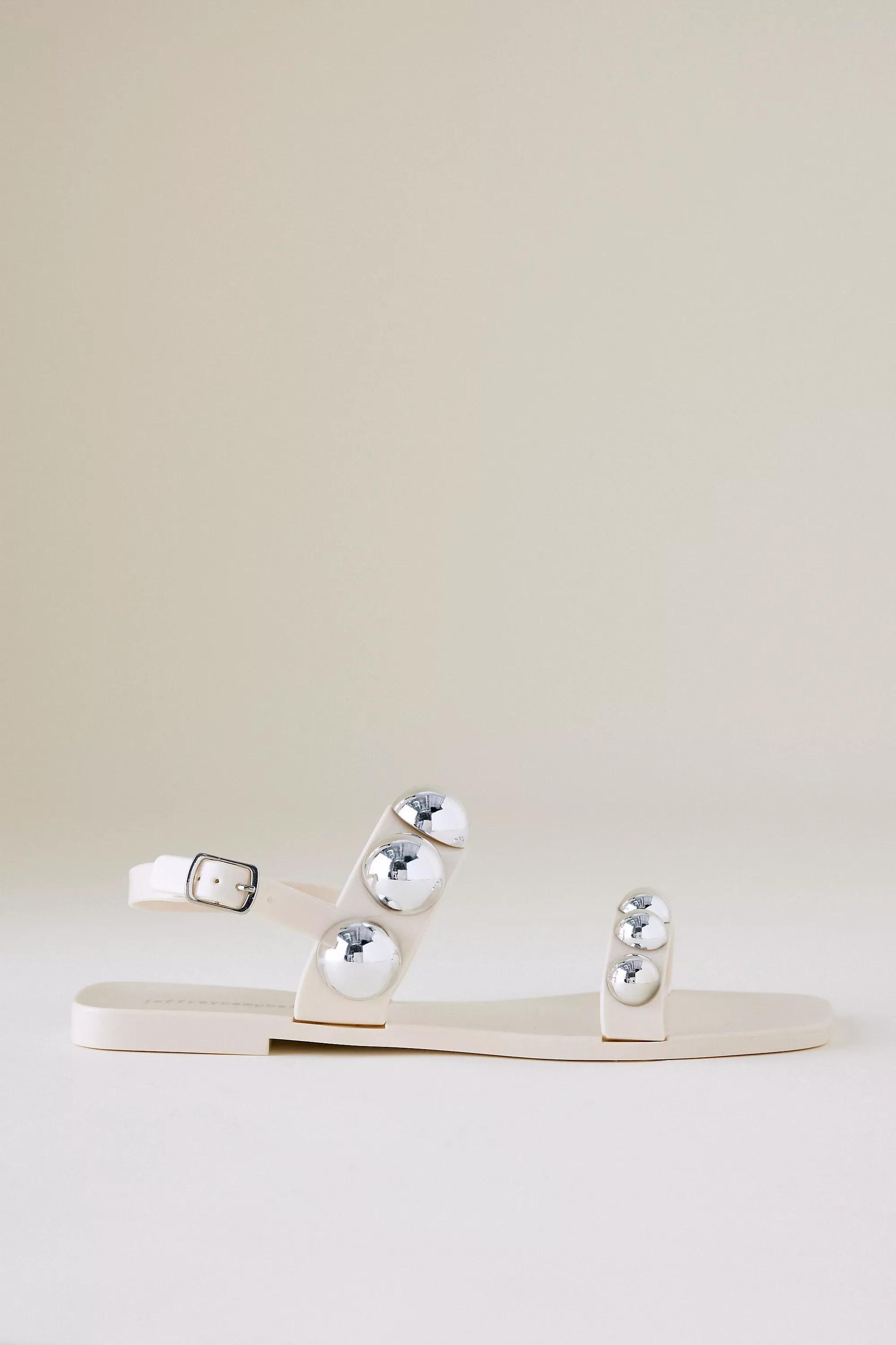 Jeffrey Campbell Gum Drop Studded Jelly Sandals, Cream, , large image number 0
