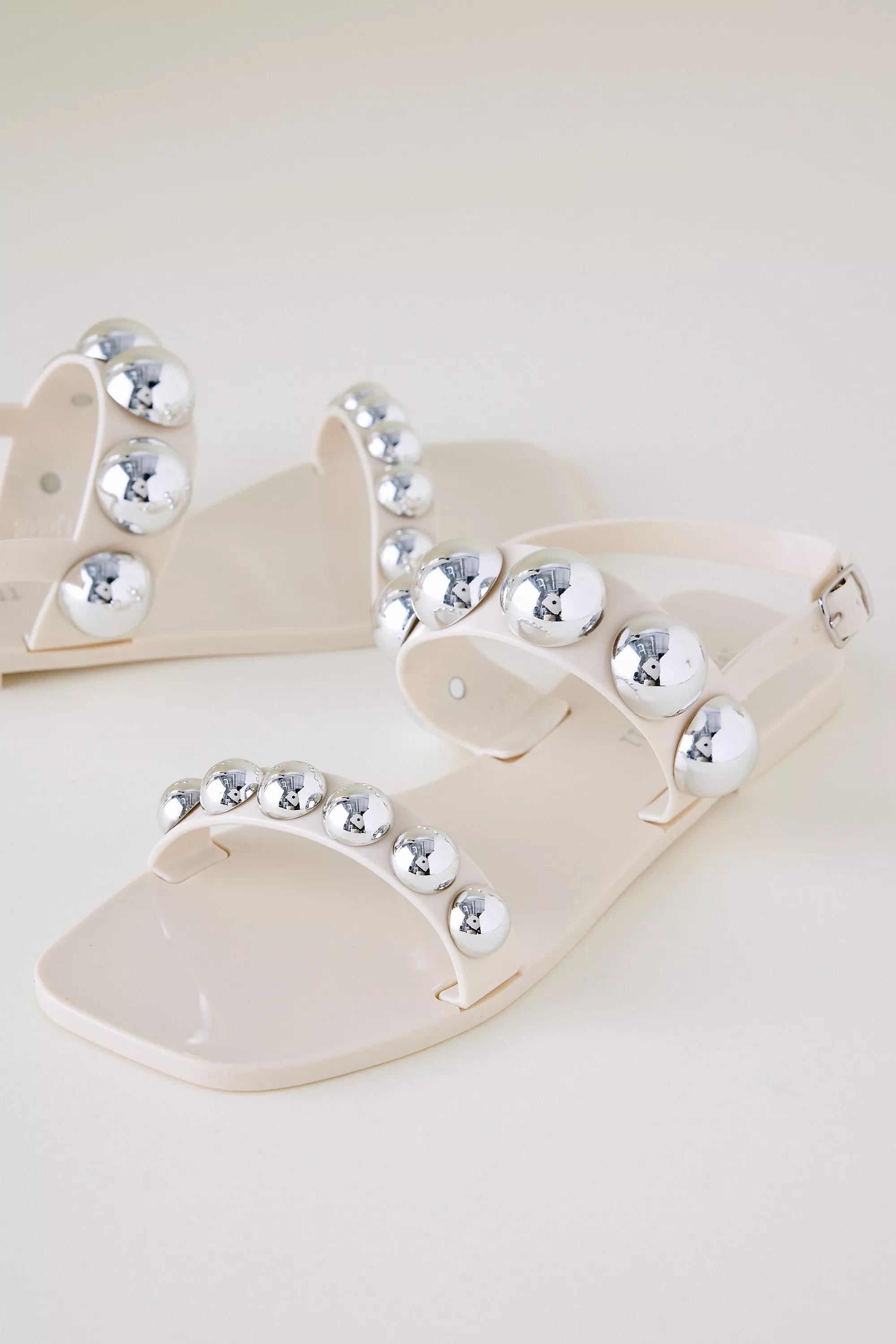 Jeffrey Campbell Gum Drop Studded Jelly Sandals, Cream, , large image number 1