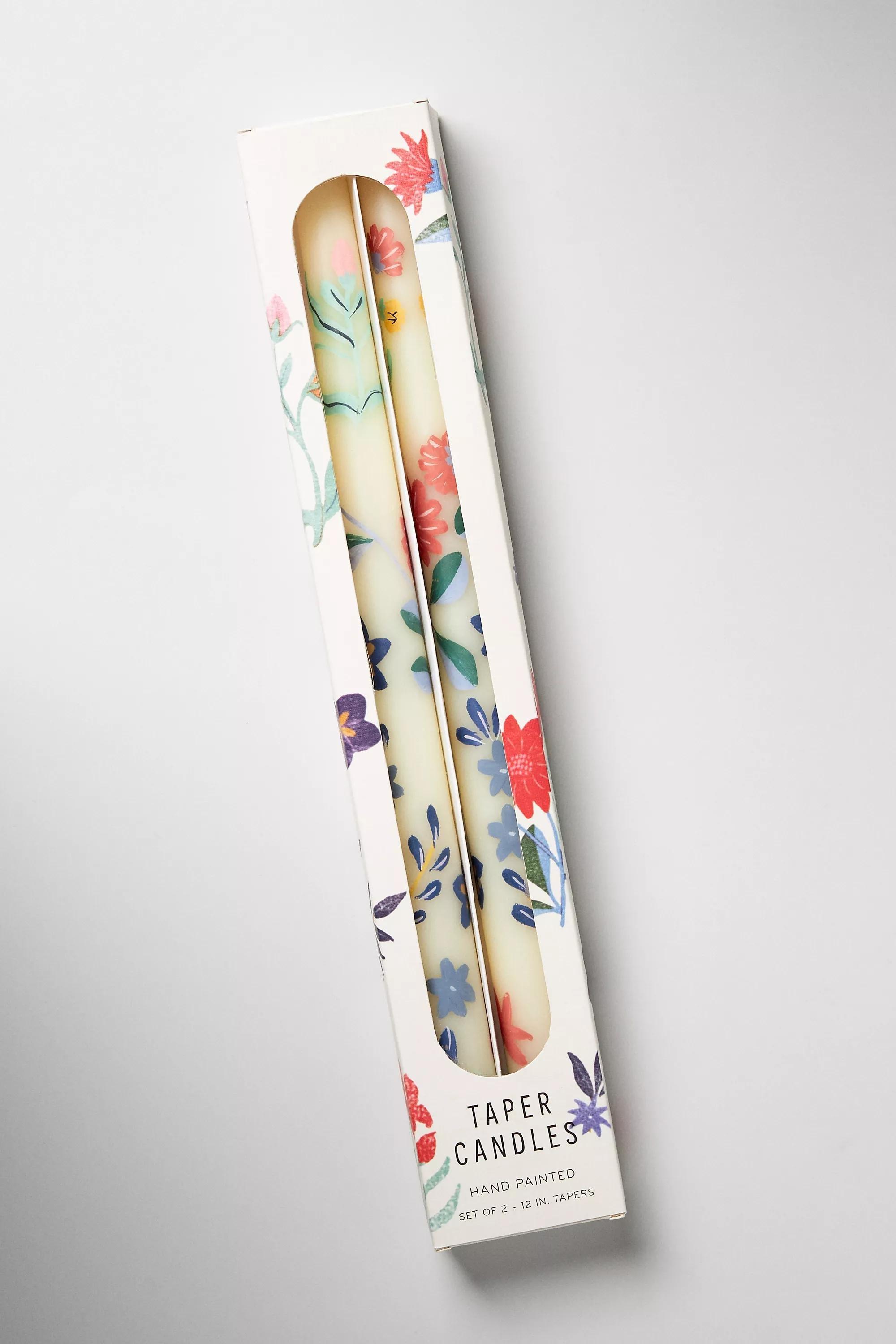 Franny Handpainted Taper Candles, Set Of 2, Cream, A501_0011, large image number 3