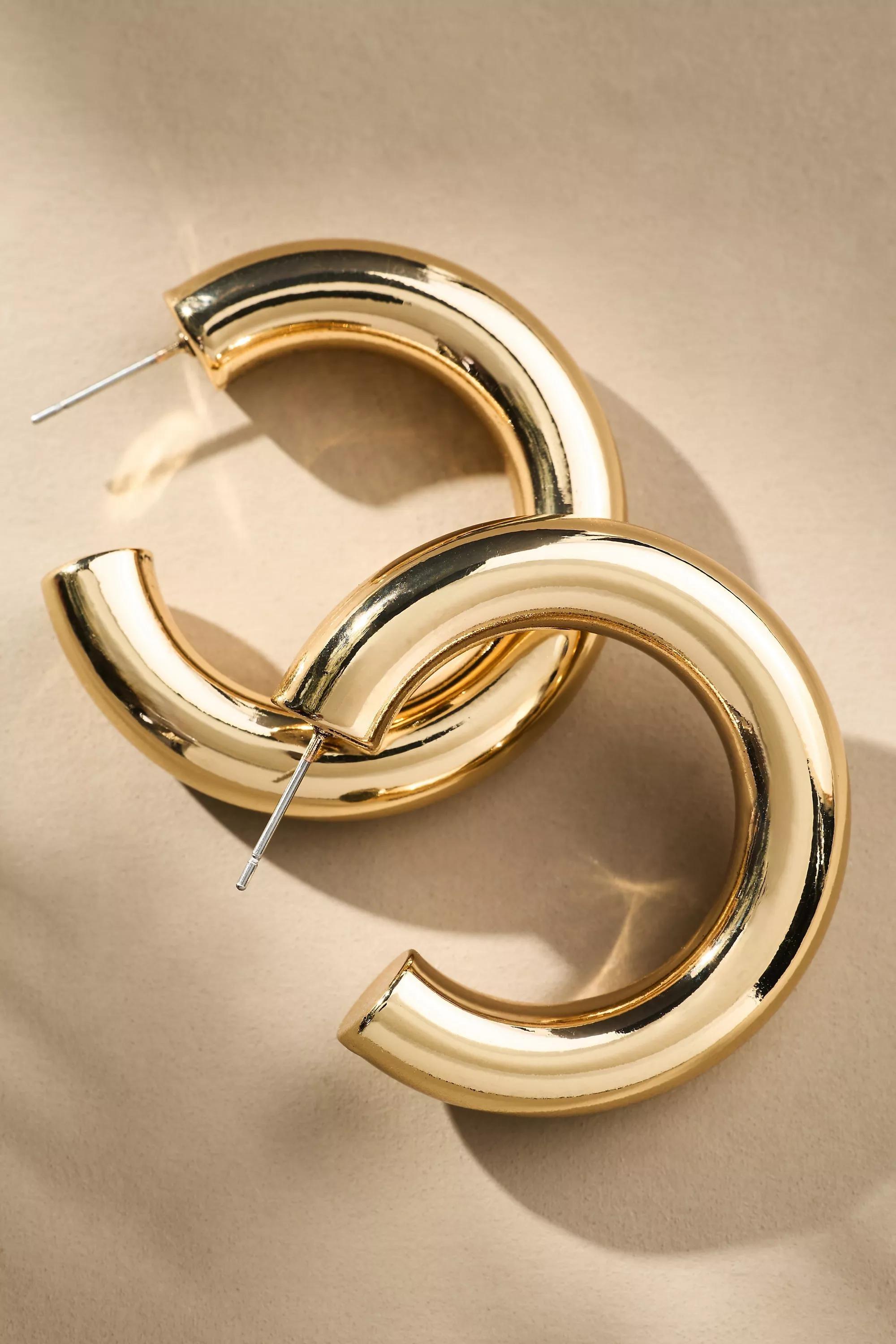 Anthropologie Hoop, Gold, A501_0070, large image number 0