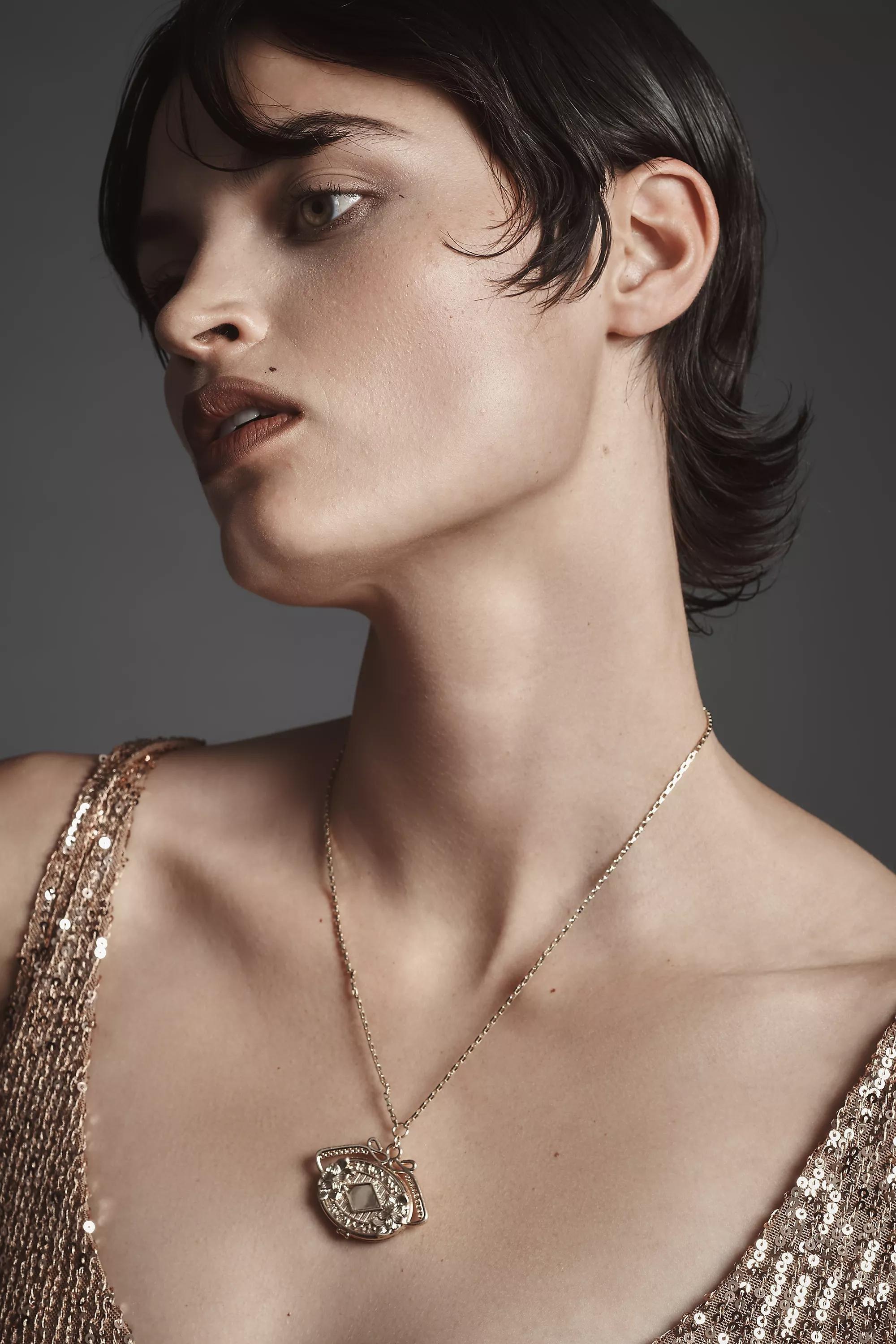 Anthropologie Pendant, Gold, A501_0070, large image number 0
