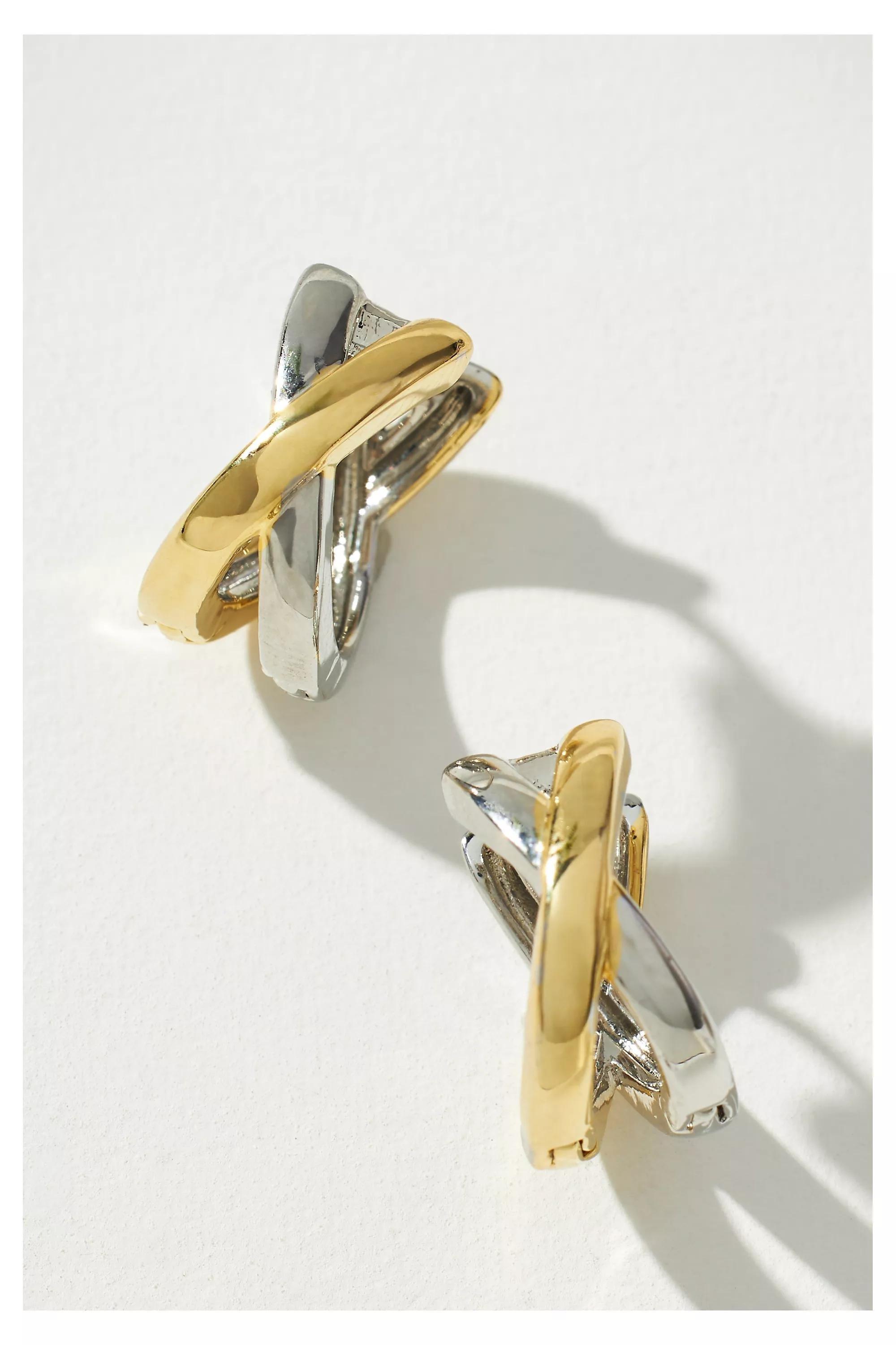 Anthropologie Twisted Hoop, Gold, A501_0000, large image number 0