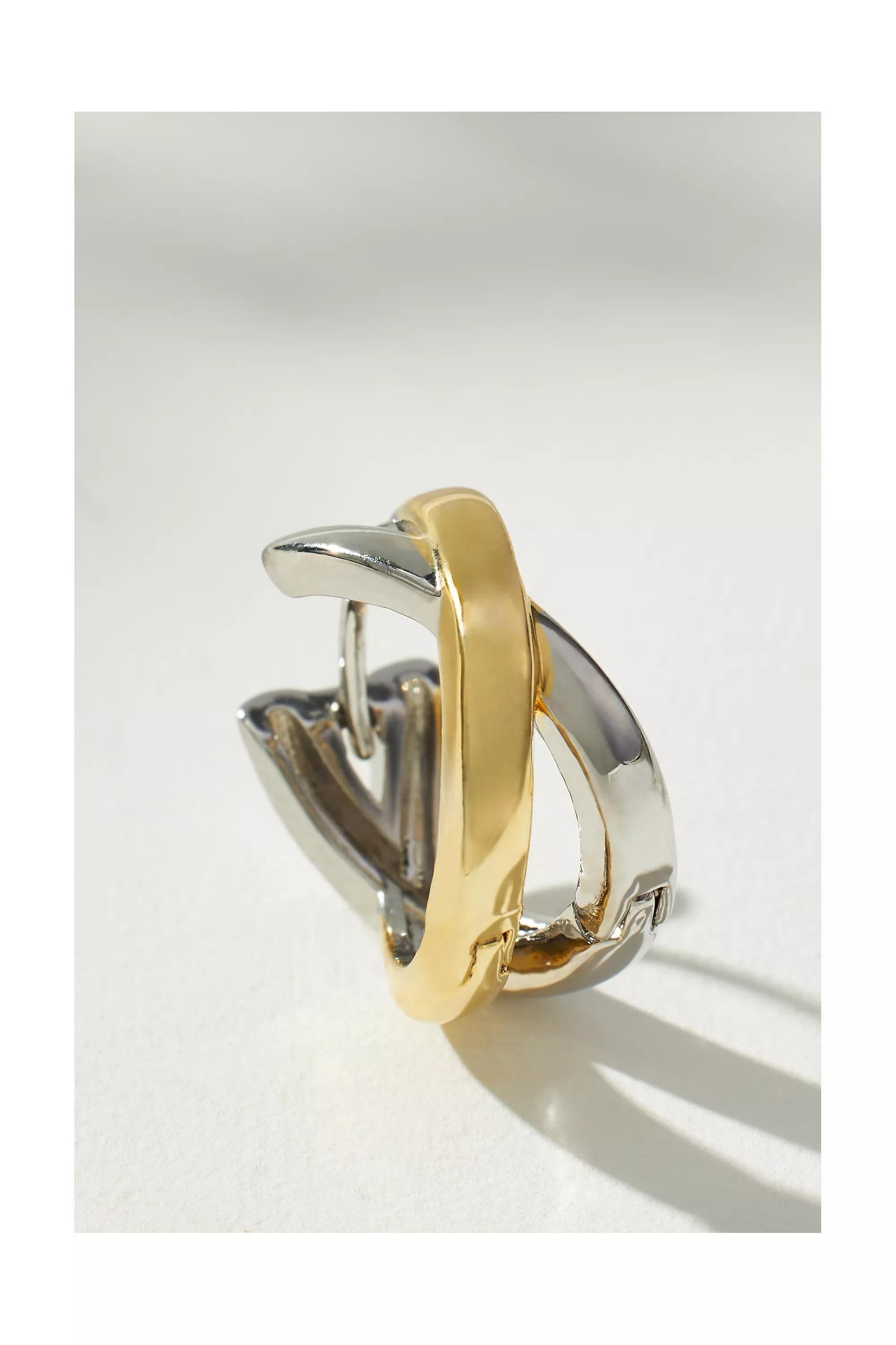 Anthropologie Twisted Hoop, Gold, A501_0000, large image number 2