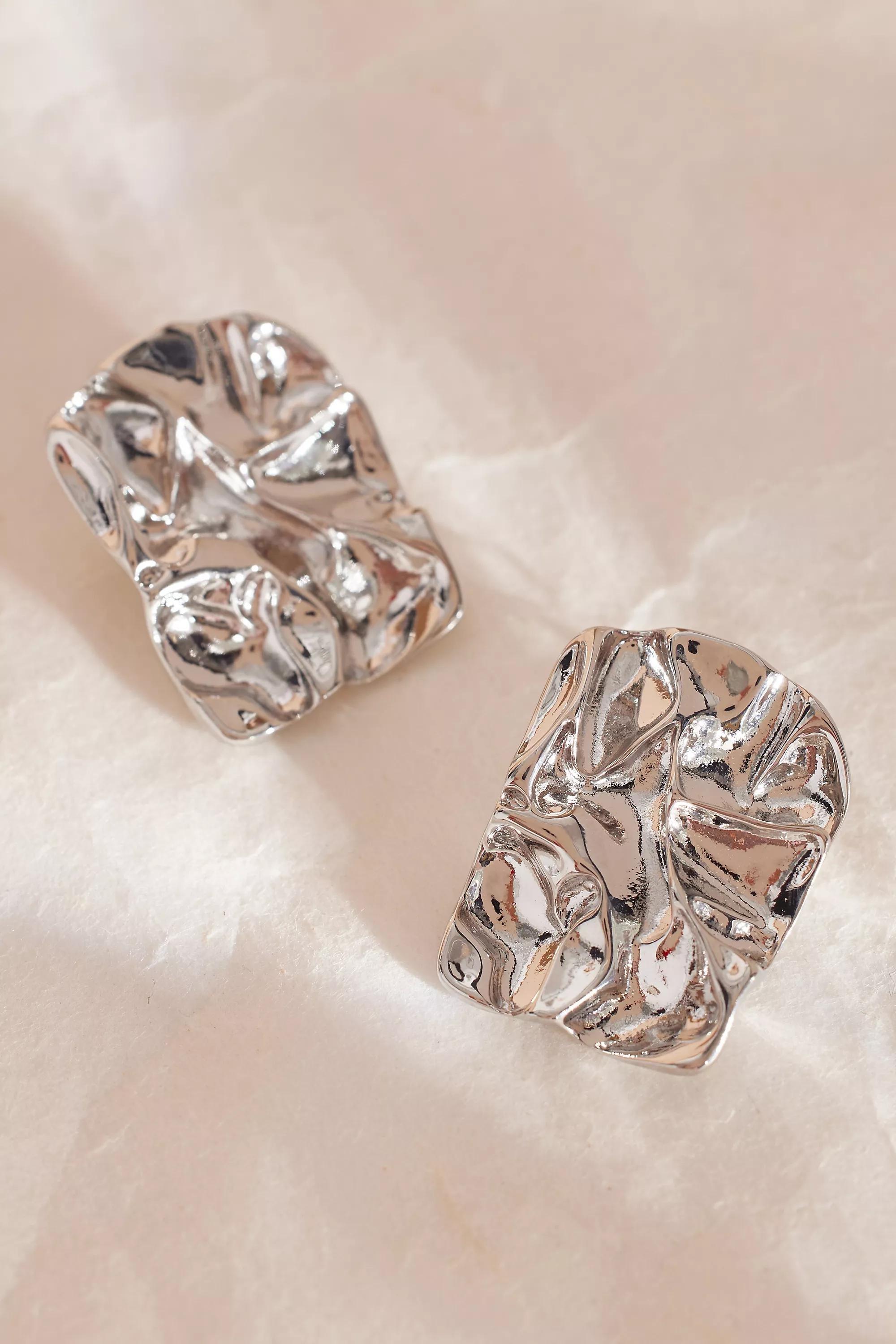 Anthropologie Stud Earrings, Silver, A501_0007, large image number 0
