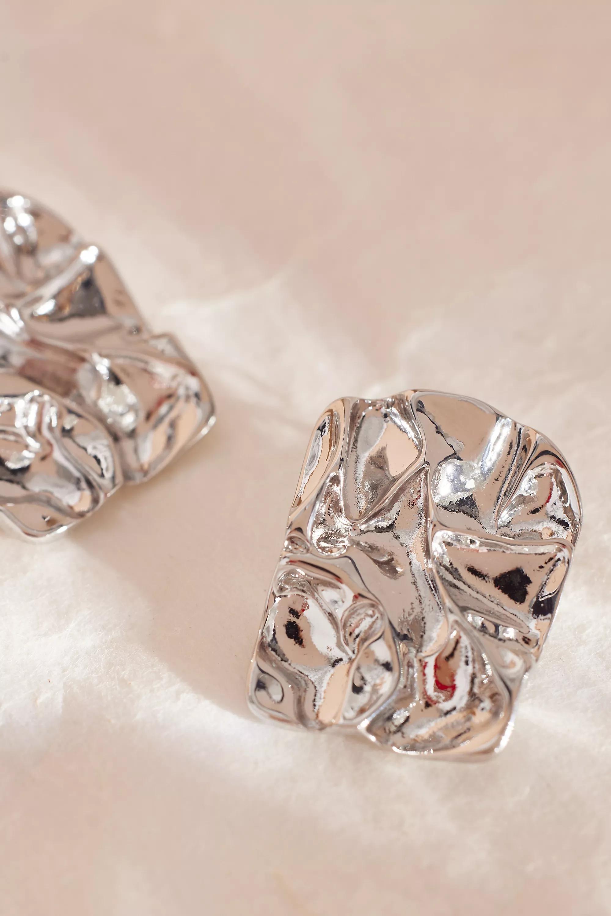 Anthropologie Stud Earrings, Silver, A501_0007, large image number 1