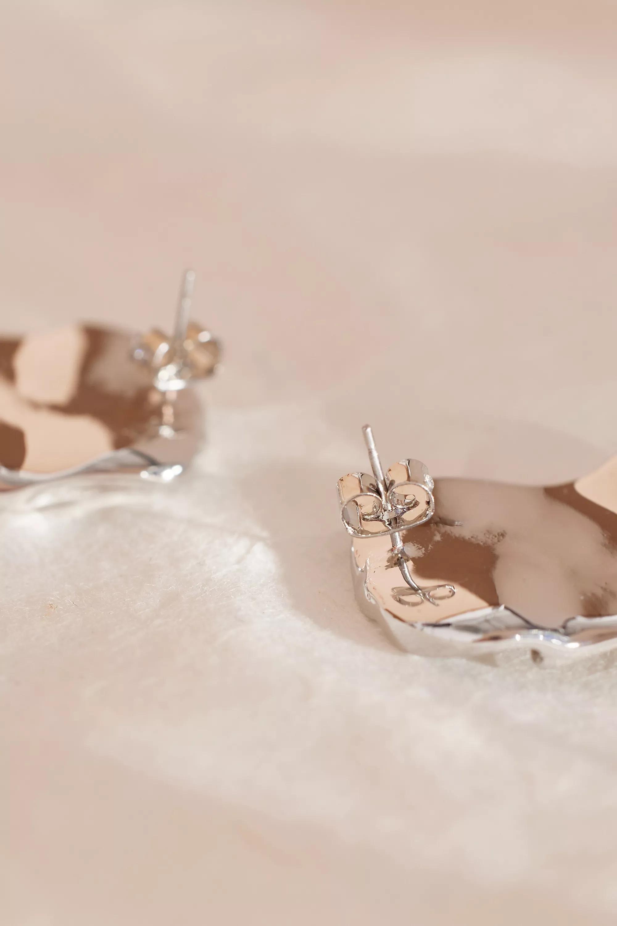 Anthropologie Stud Earrings, Silver, A501_0007, large image number 2
