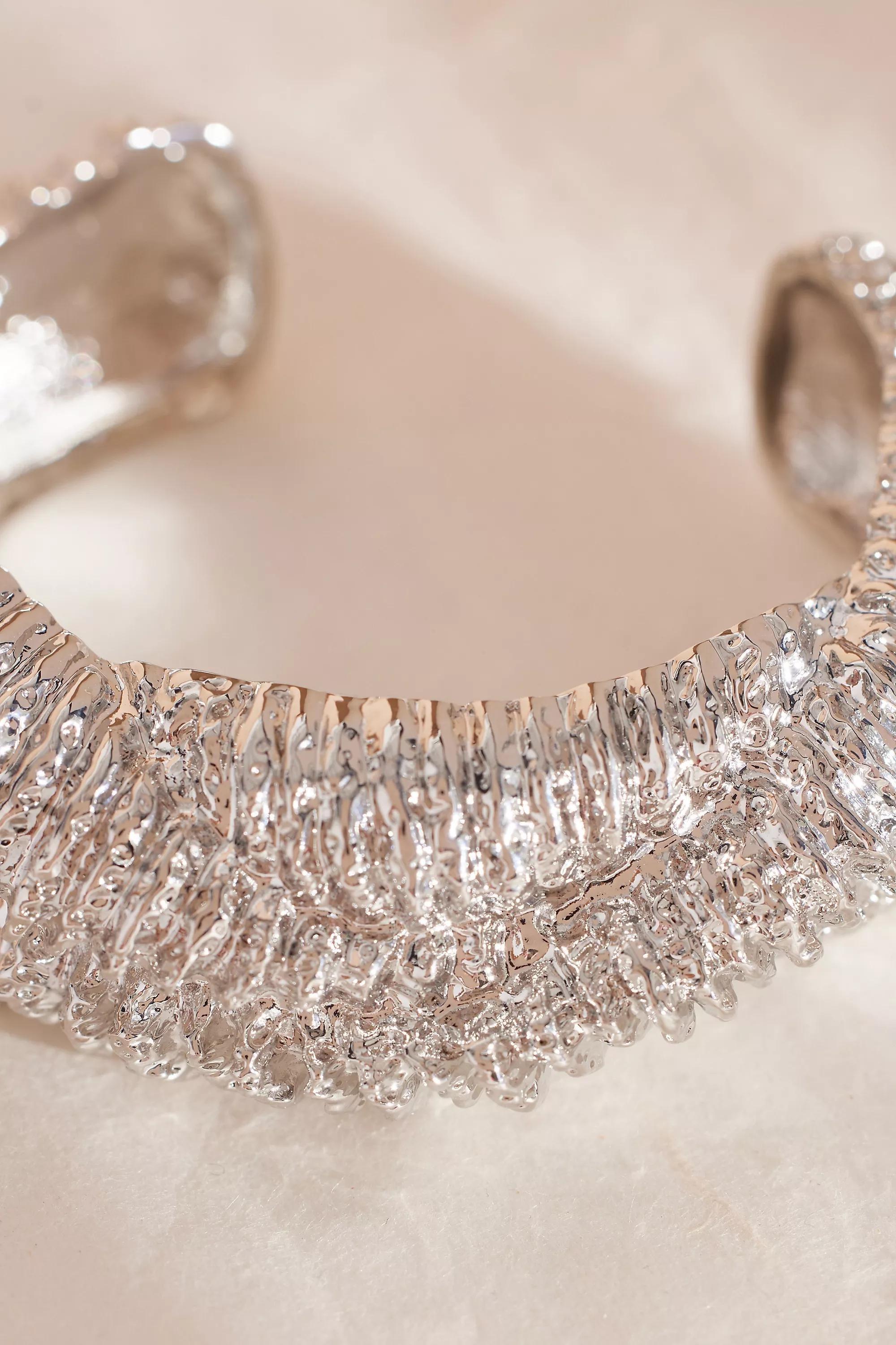Anthropologie Cuff Bracelet, Silver, A501_0007, large image number 1