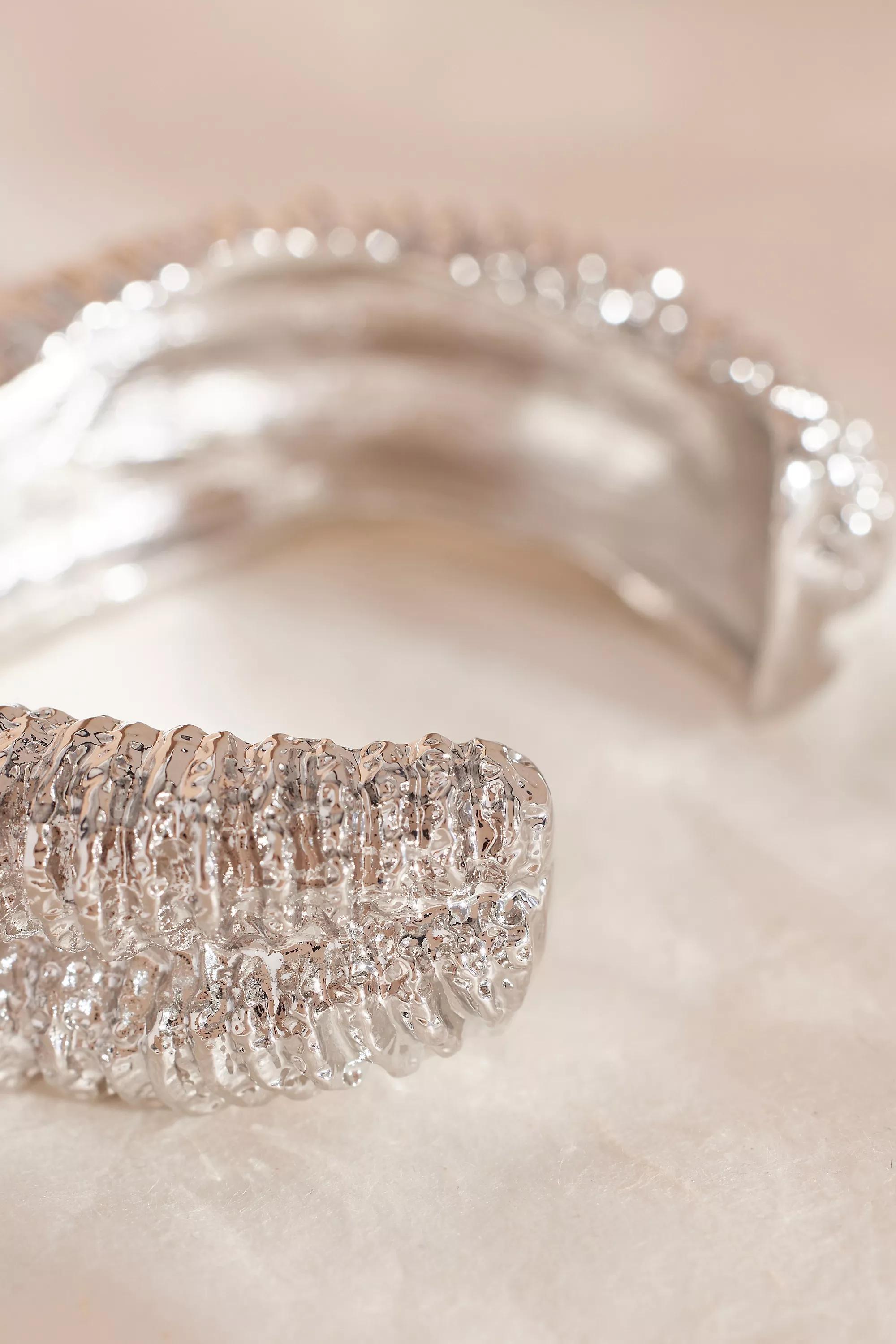 Anthropologie Cuff Bracelet, Silver, A501_0007, large image number 2