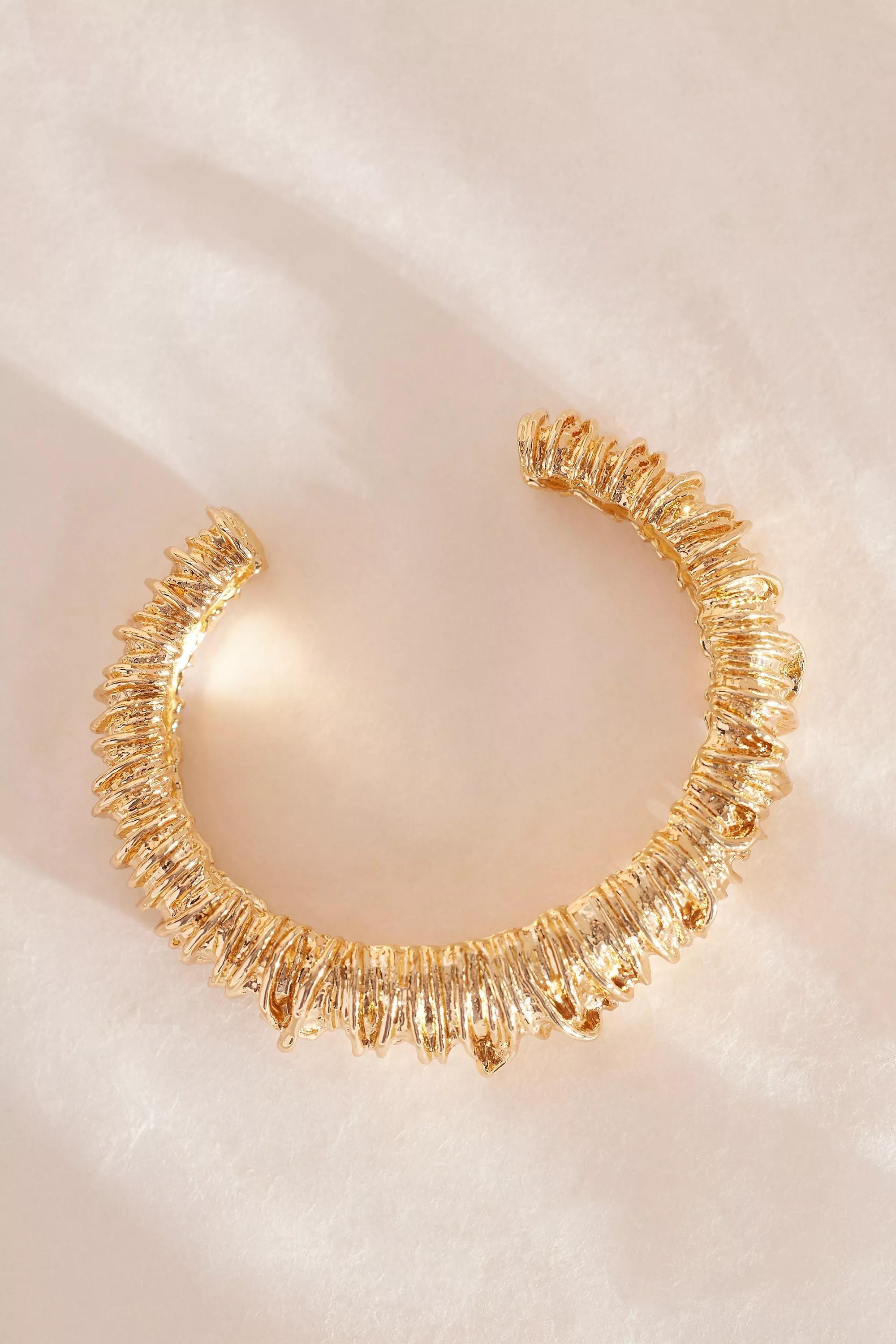 Anthropologie Cuff Bracelet, Gold, A501_0070, large image number 1