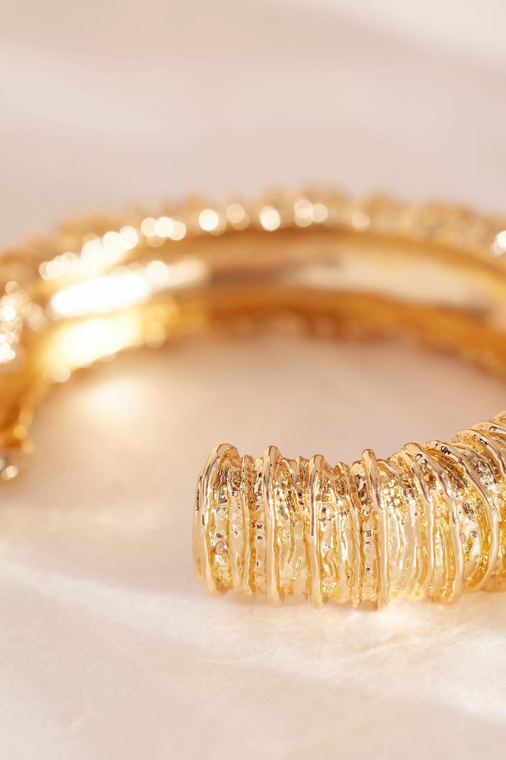 Anthropologie Cuff Bracelet, Gold, A501_0070, large image number 4